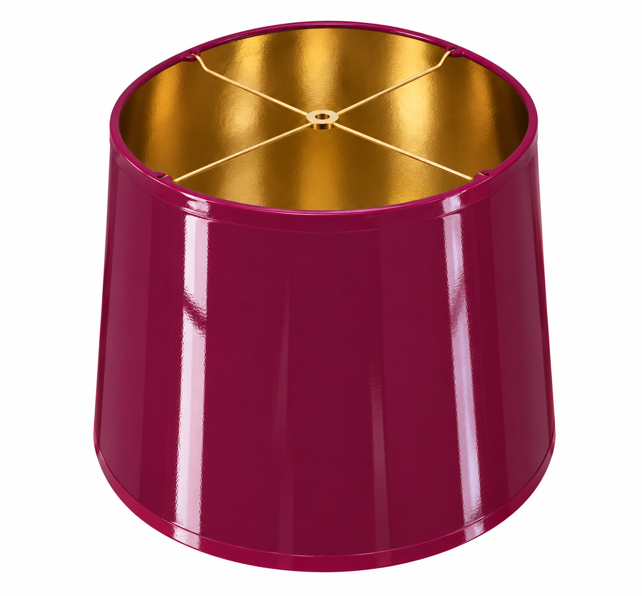 Glossy Plum Drum Lampshade with Gold Interior.png