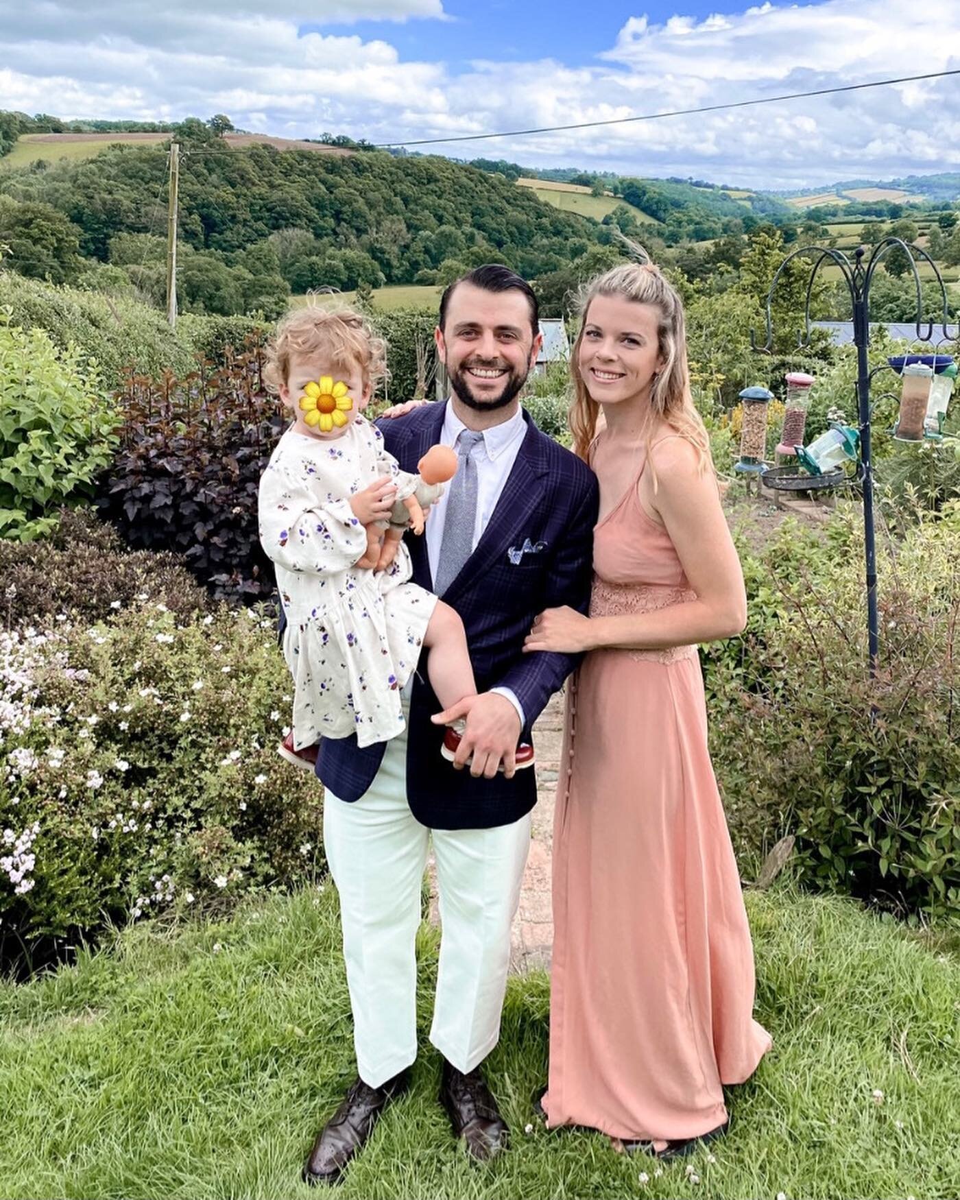 My perfect little family, I love you so much 💚 A beautiful escape to Devon to celebrate the wedding of our friends Pete &amp; Debs. Not very often I get to be at a wedding as a guest 🥰 Back to work tomorrow and looking forward to cracking on with s