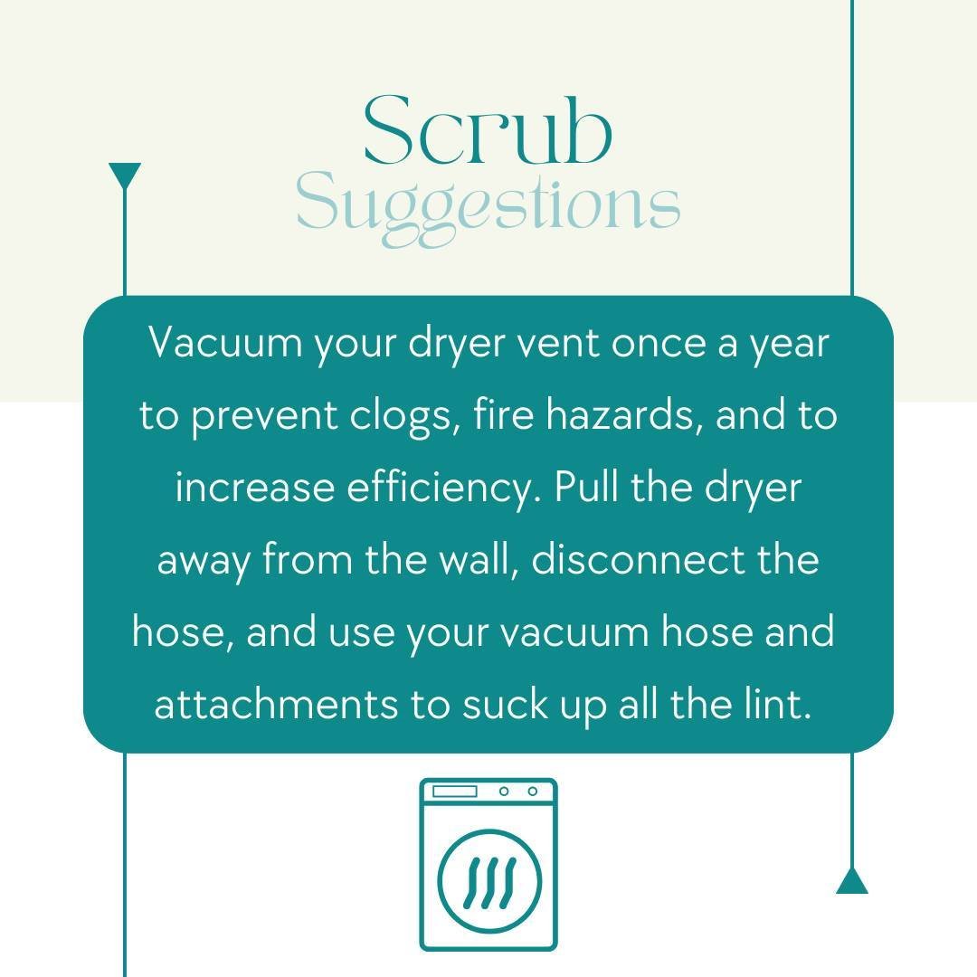 #scrubsuggestion #onceayear #appliancemaintenance #dryervent #cleaningtip #besafe #increaseefficiency #preventfires #scrubsup #cleaningservice #professionalcleaners #qualified #customizable #cleaningneeds #residentialcleaningservices #commercialclean