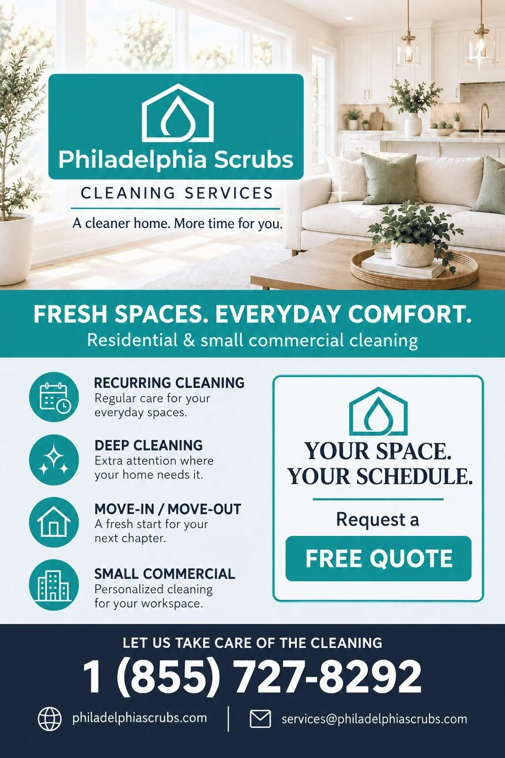 ✨ Less cleaning. More living.

From routine refreshes to deep cleans and move-out cleanups, Philadelphia Scrubs helps you enjoy a cleaner space without adding to your to-do list. 🏡

📩 DM us for a FREE quote or book at www.philadelphiascrubs.com or 