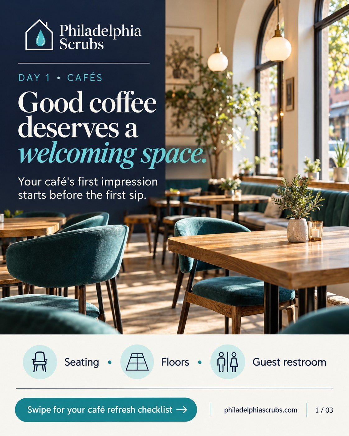 From tidy tables and clean floors to a fresh guest restroom, the little details help guests feel welcome and reflect the care you put into your business.

Keep these customer areas on your team&rsquo;s checklist:
🪑 Tables and seating
🧹 Floors and c