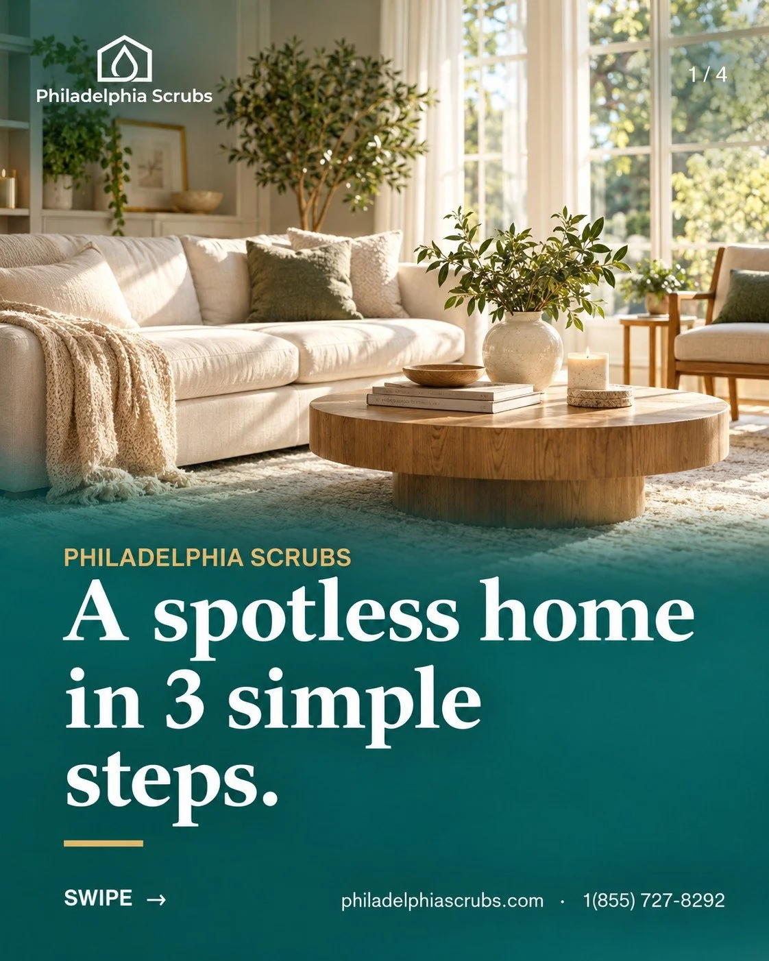 Philly, your weekend deserves more than a cleaning checklist. ✨

More brunch plans. More family time. More relaxing in a freshly cleaned home.

With Philadelphia Scrubs, getting started is simple:
1️⃣ Get your free quote.
2️⃣ Pick a cleaning date tha