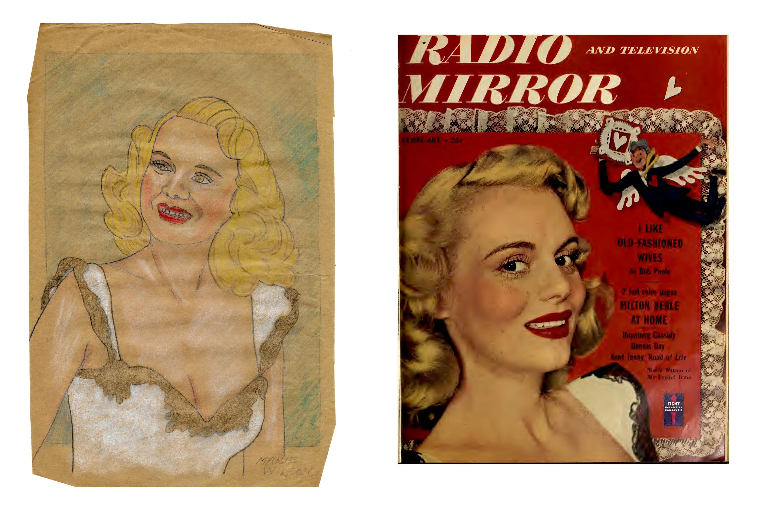 Marie Wilson on the cover of Radio and TV Mirror, February 1950