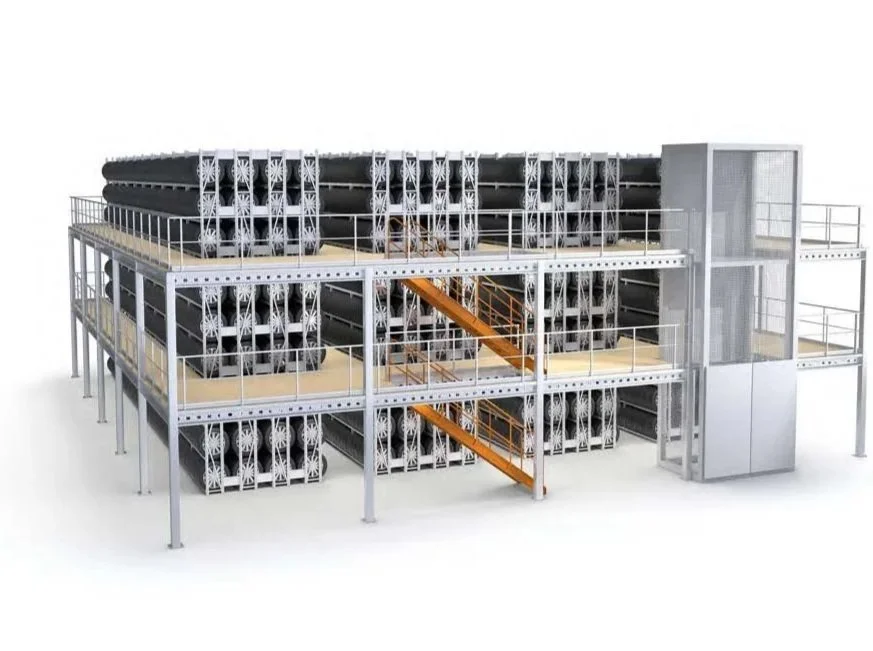 Drei ebene mit Bühne für Reifenregal - Systeme