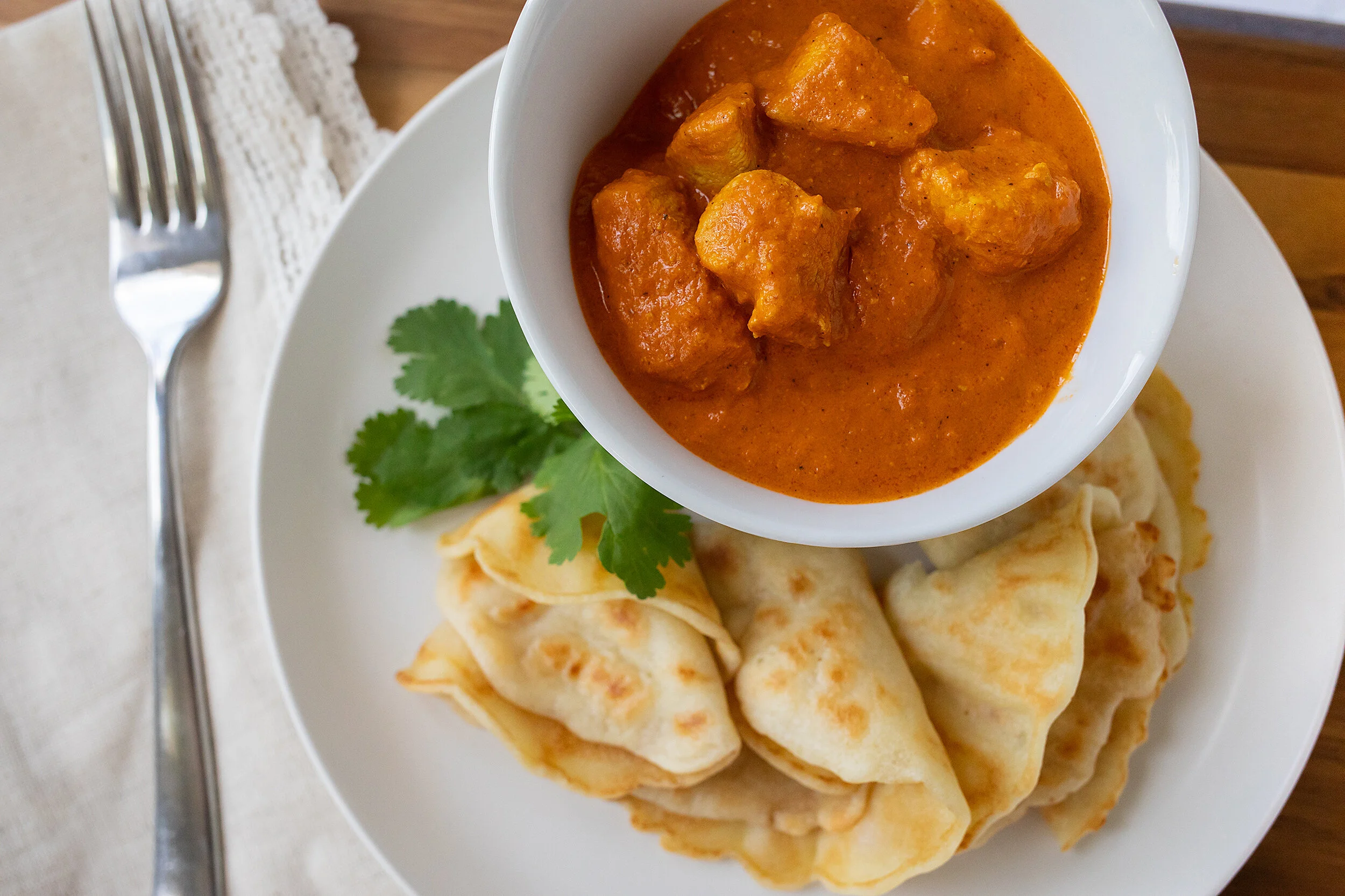 Tikki Marsala with Gluten Free Naan Bread