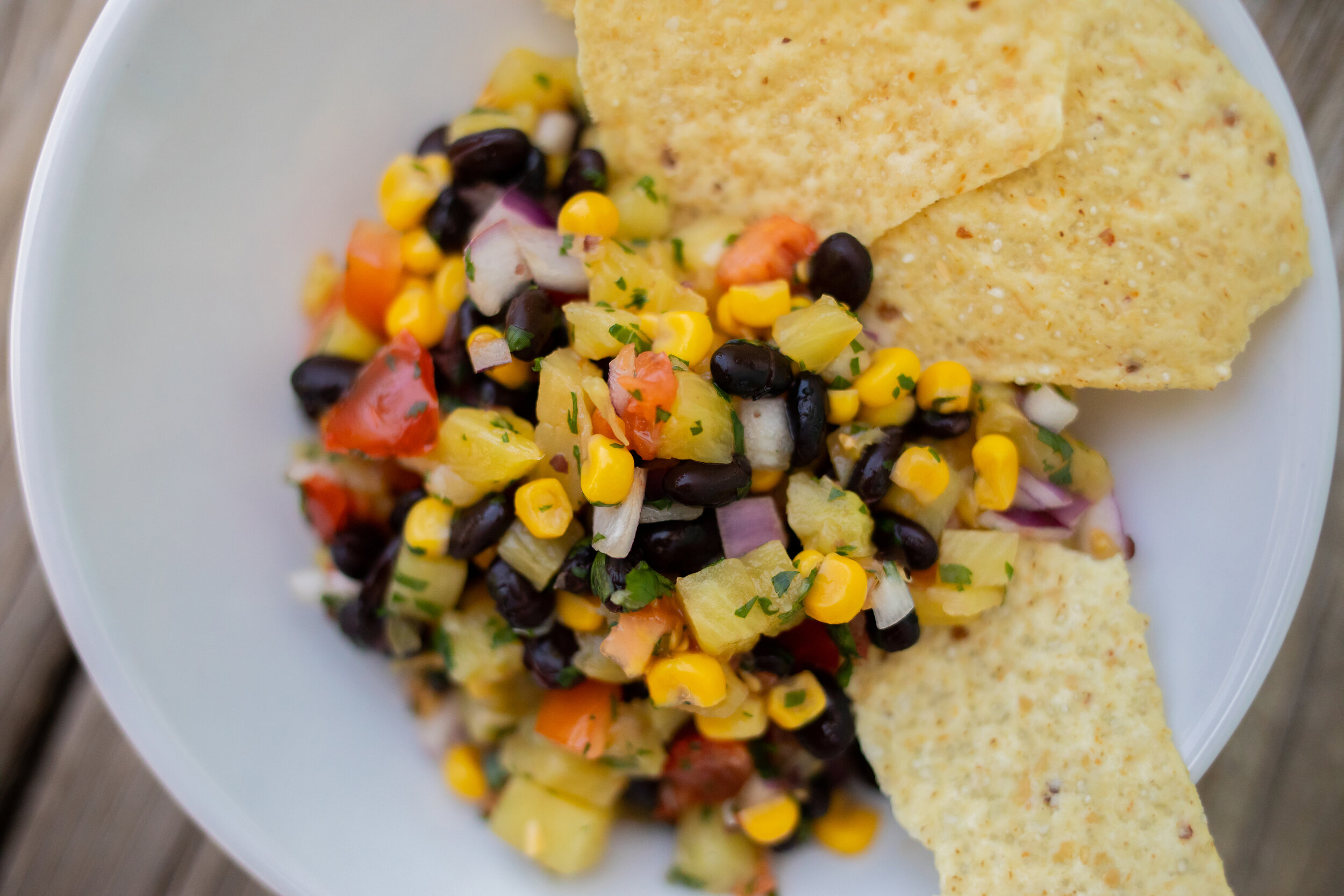 Grilled Pineapple Black Bean Salsa 