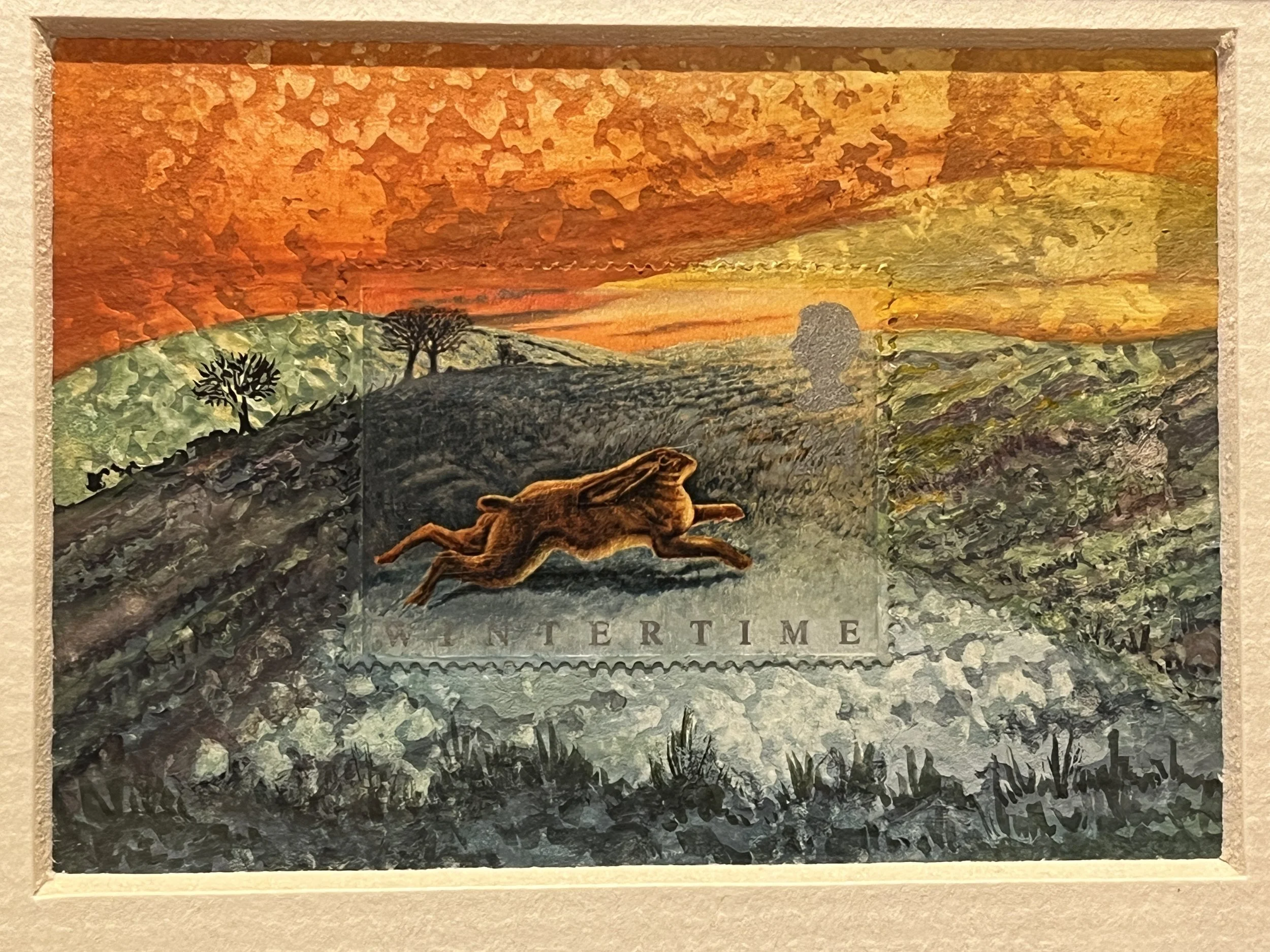 Hare in Wintertime 1992 Postage Stamp Artwork