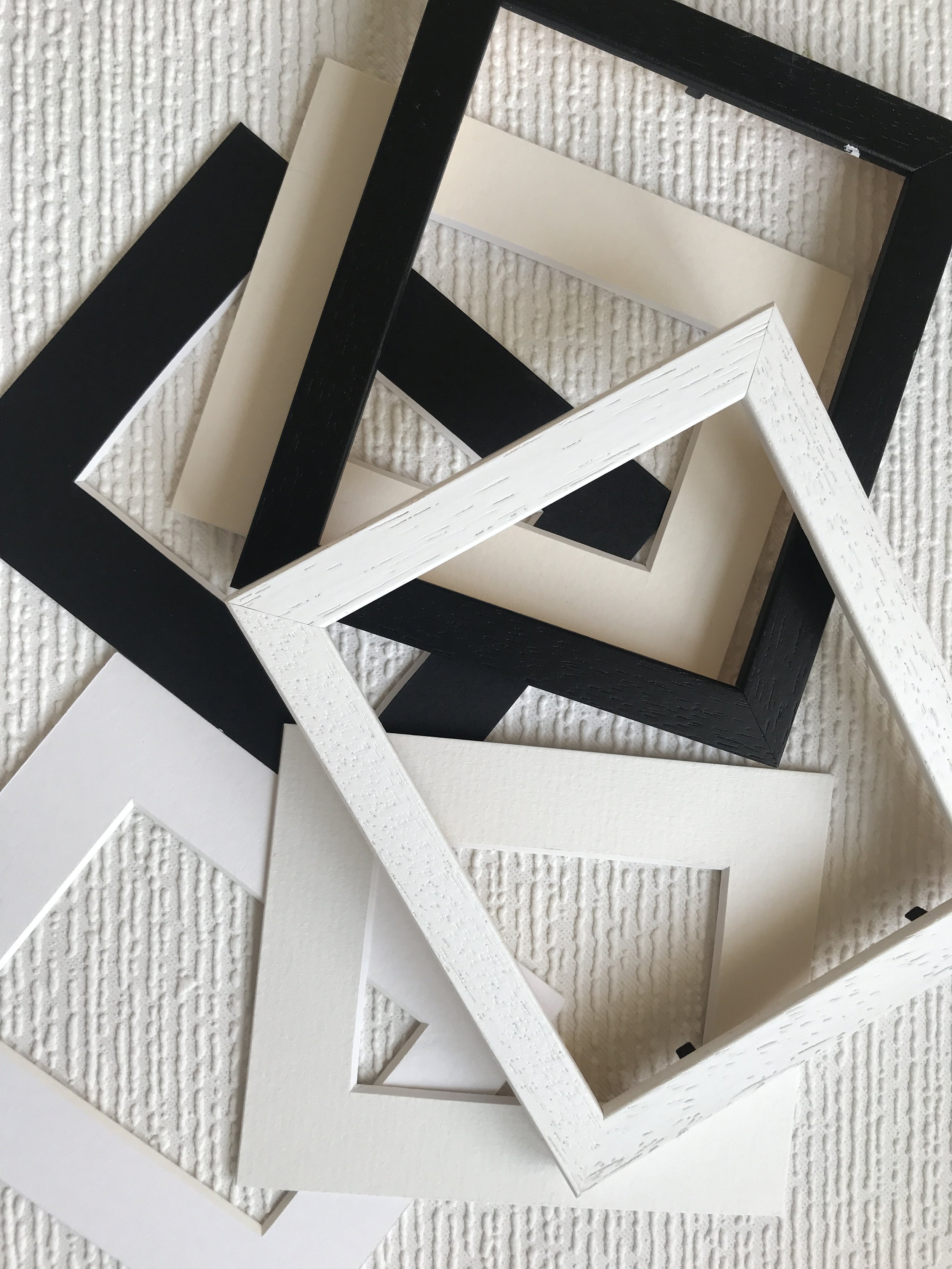 Black or White Professionally made Wood and Glass frame 5.5 x 6.5 inches for ACEO