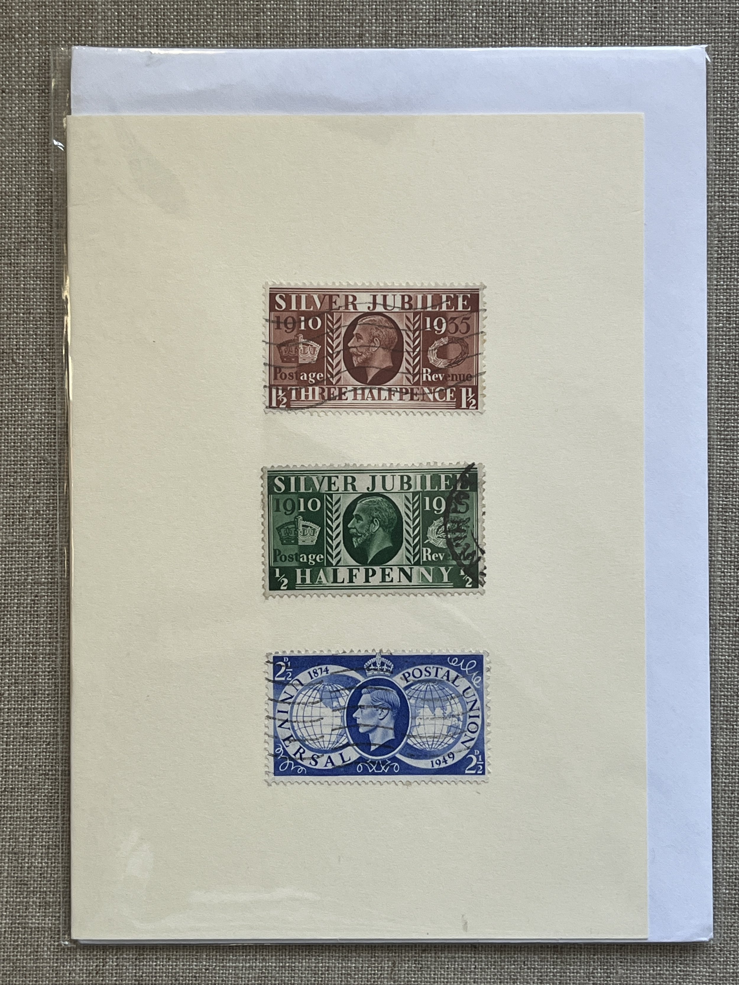 Vintage Stamp Collection Card