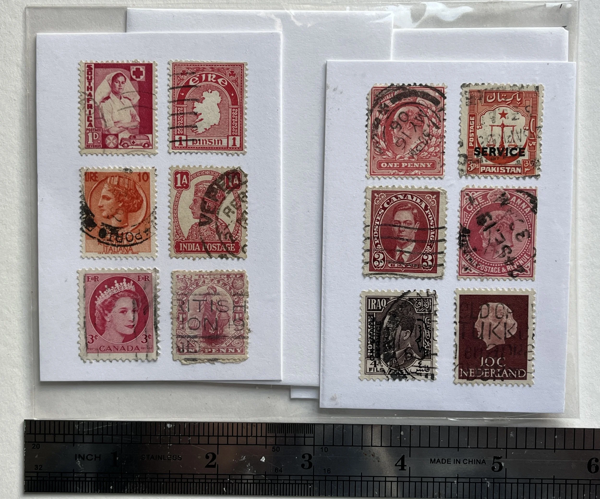 Vintage Stamp Gift Cards set 2