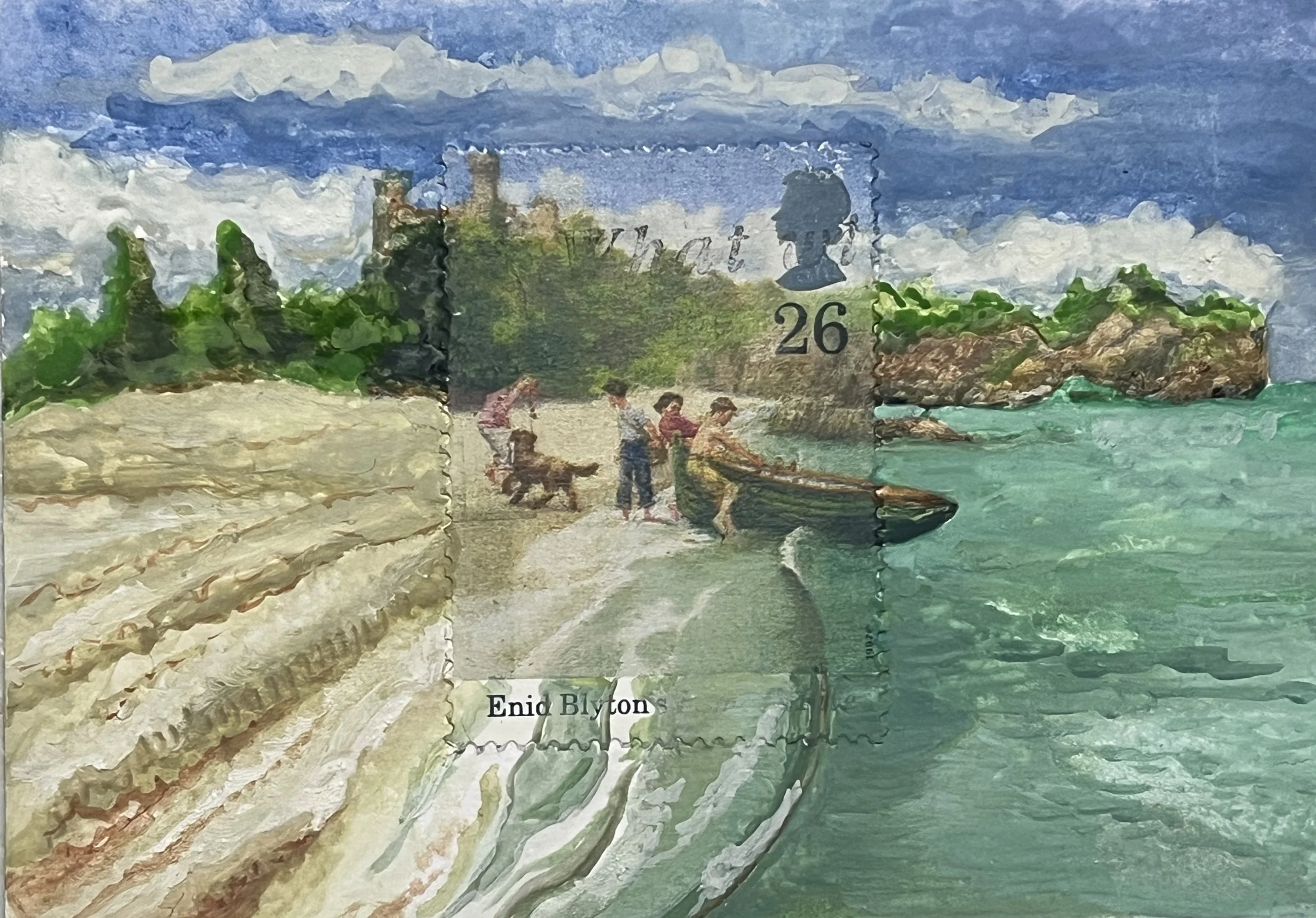 Enid Blyton's Famous Five Postage Stamp Art