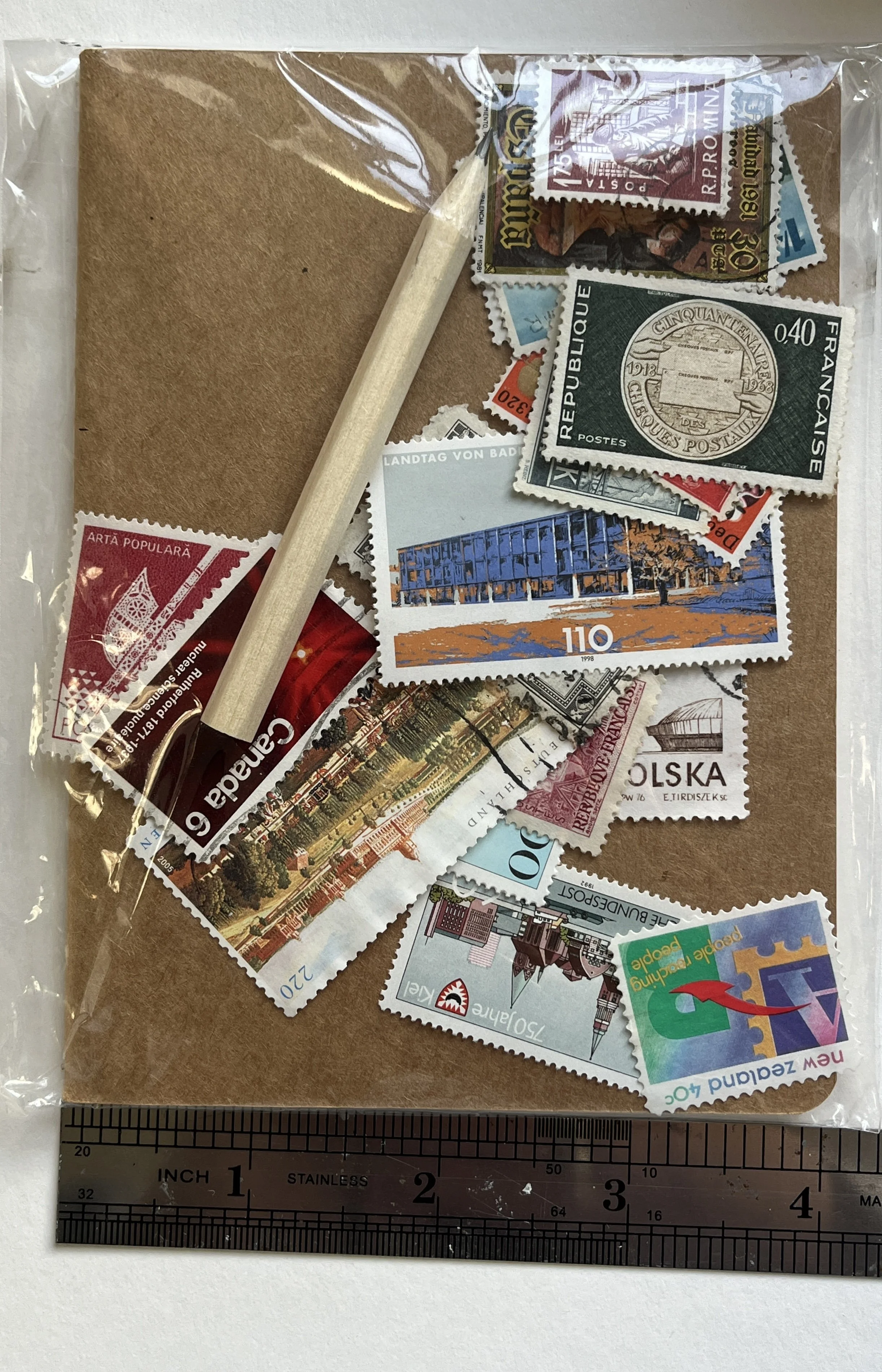 Vintage Stamp Notebook Gift Set