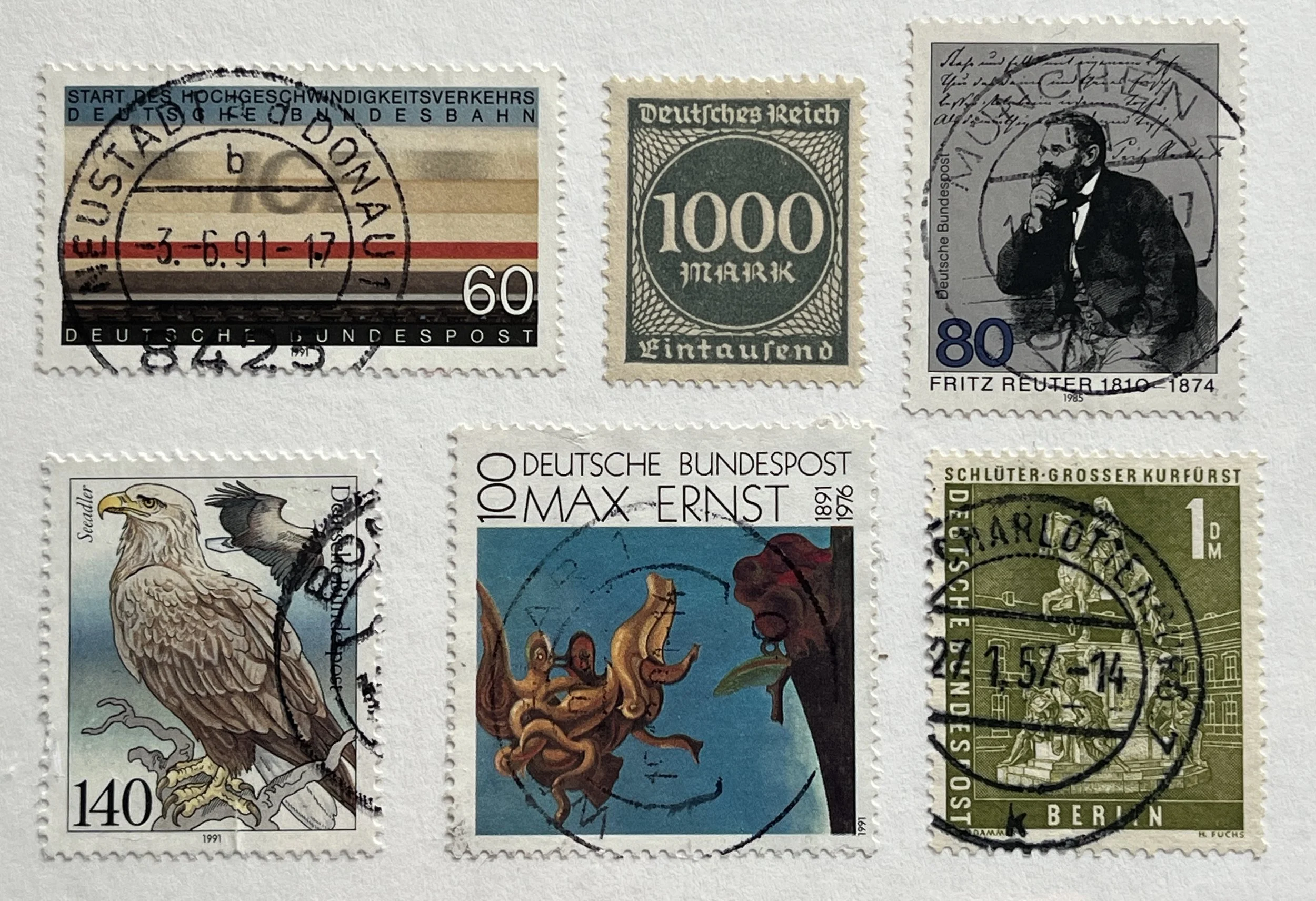 Worldwide Vintage Stamps Blank Greetings Card