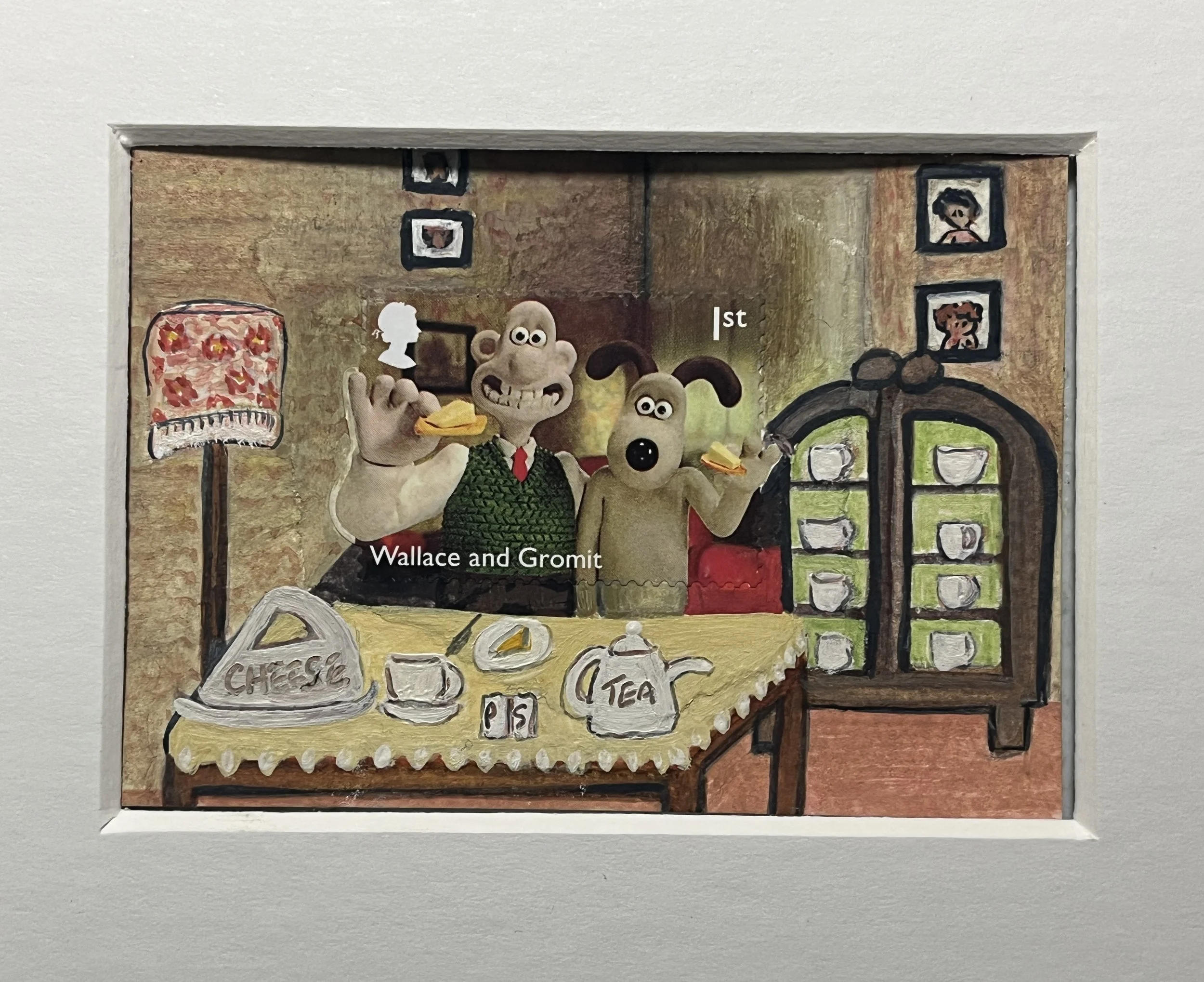 Wallace and Gromit Postage Stamp Artwork