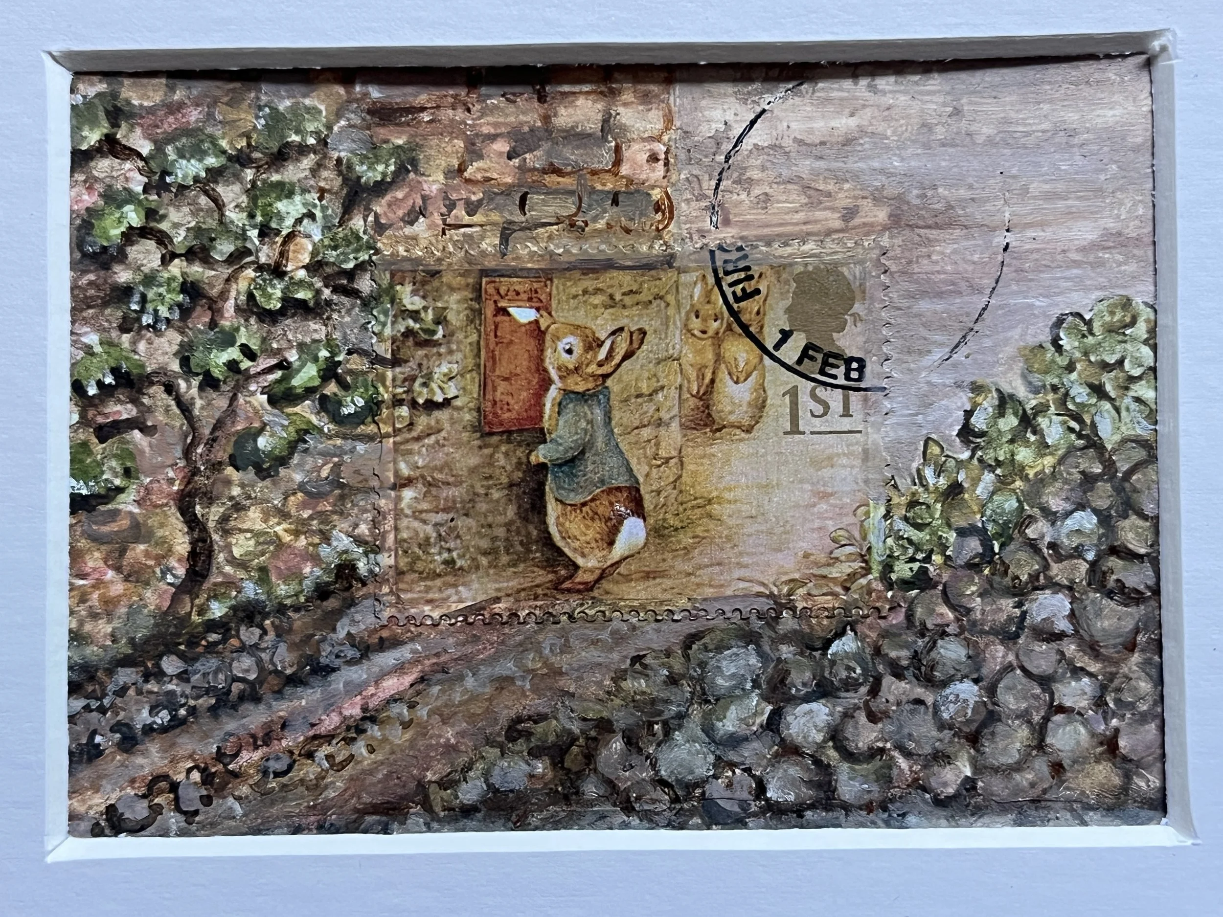 Peter Rabbit and the Letter Postage Stamp Art