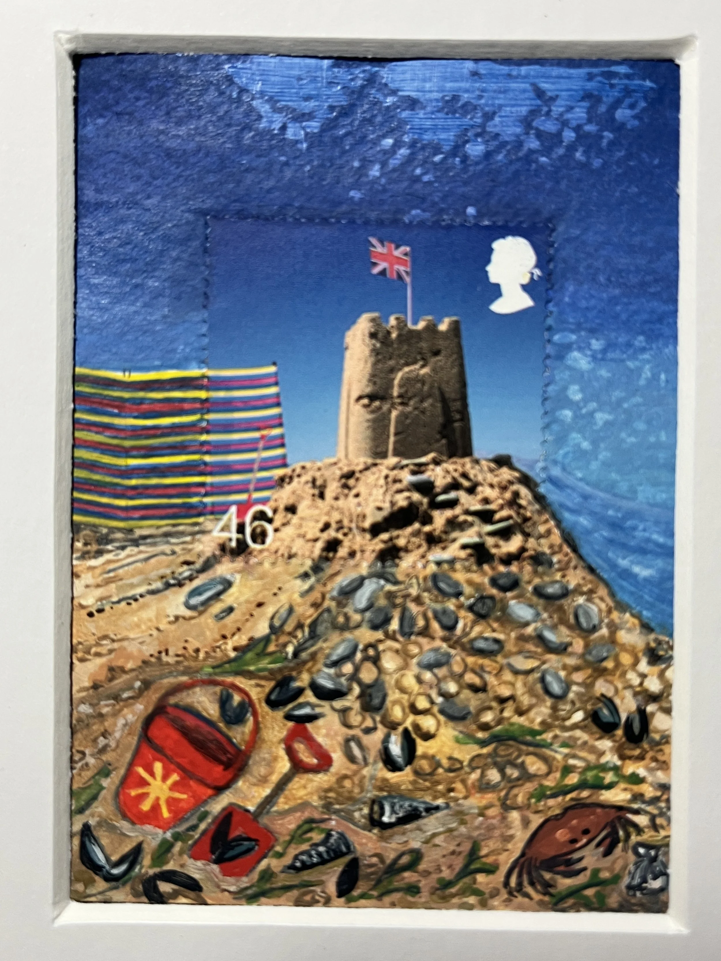 Vintage Stamp Sandcastle Art