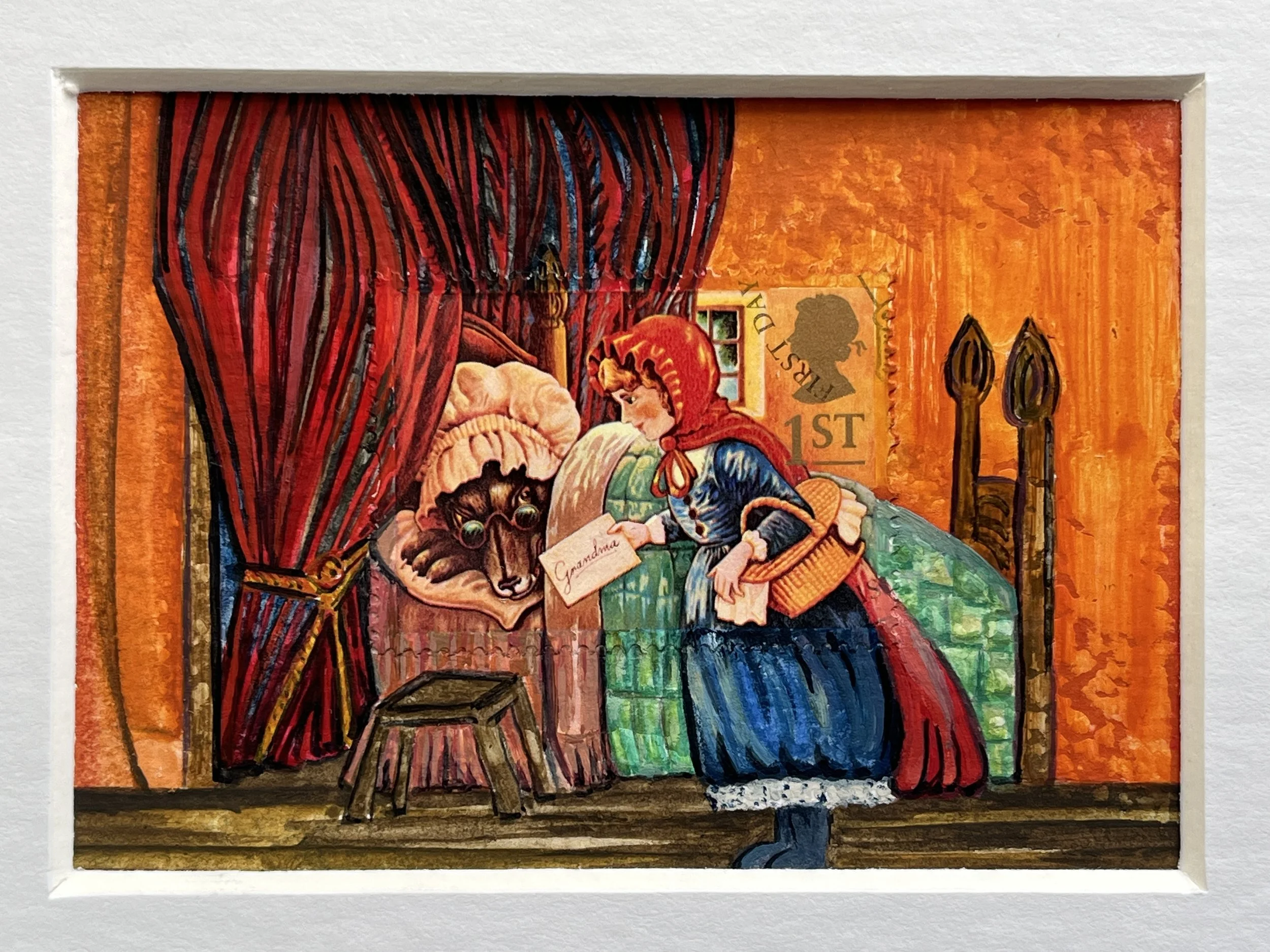 Little Red Riding Hood Stamp Art