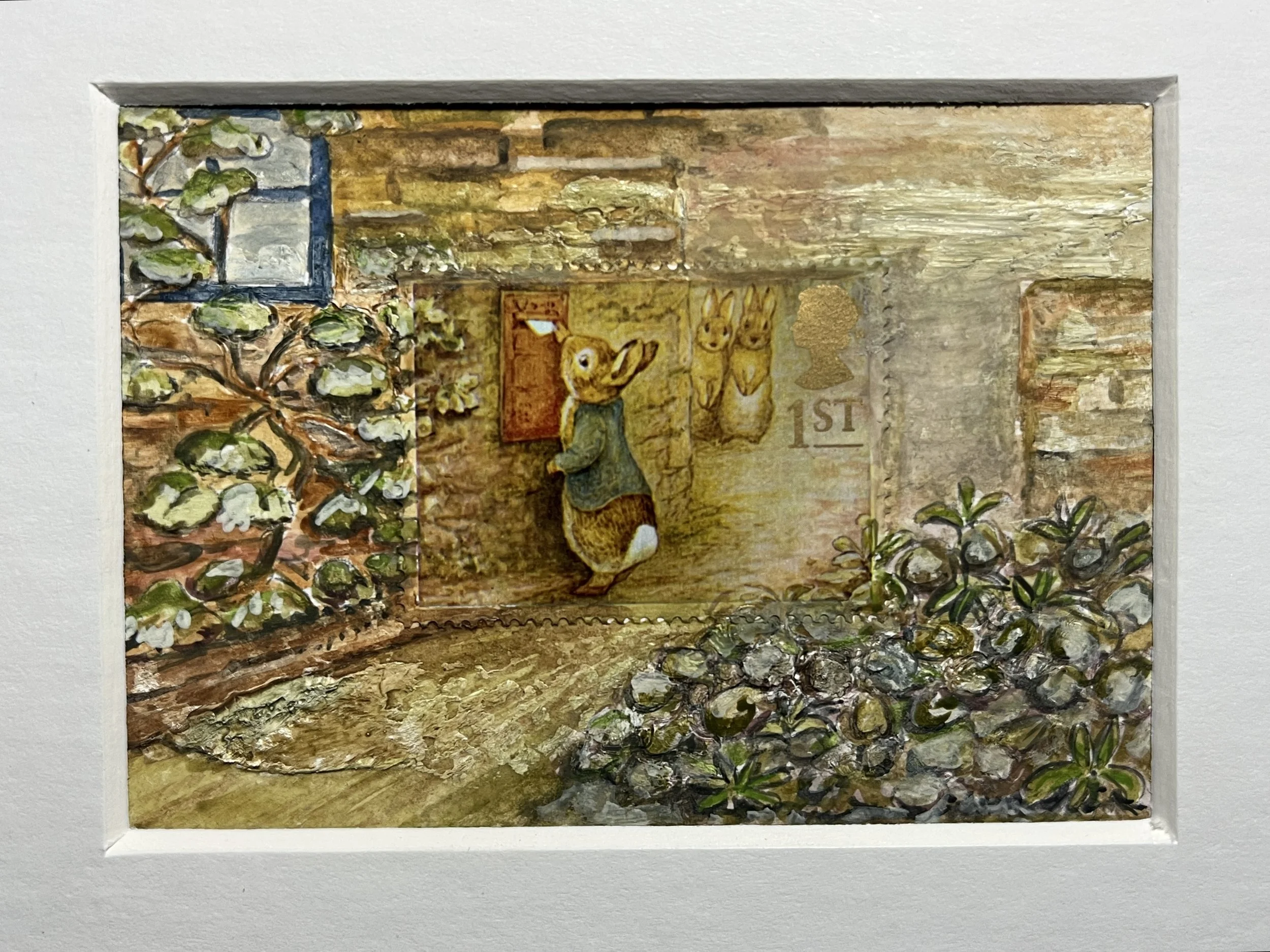 Peter Rabbit Vintage Stamp Art