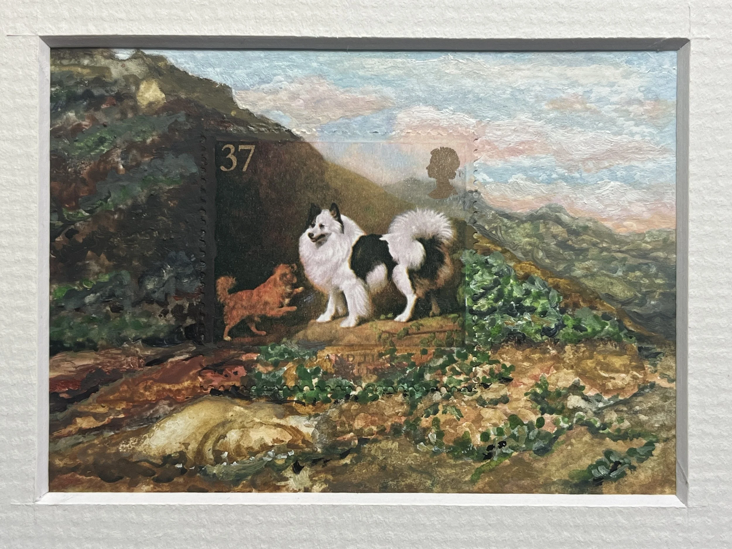Dogs Postage Stamp Art