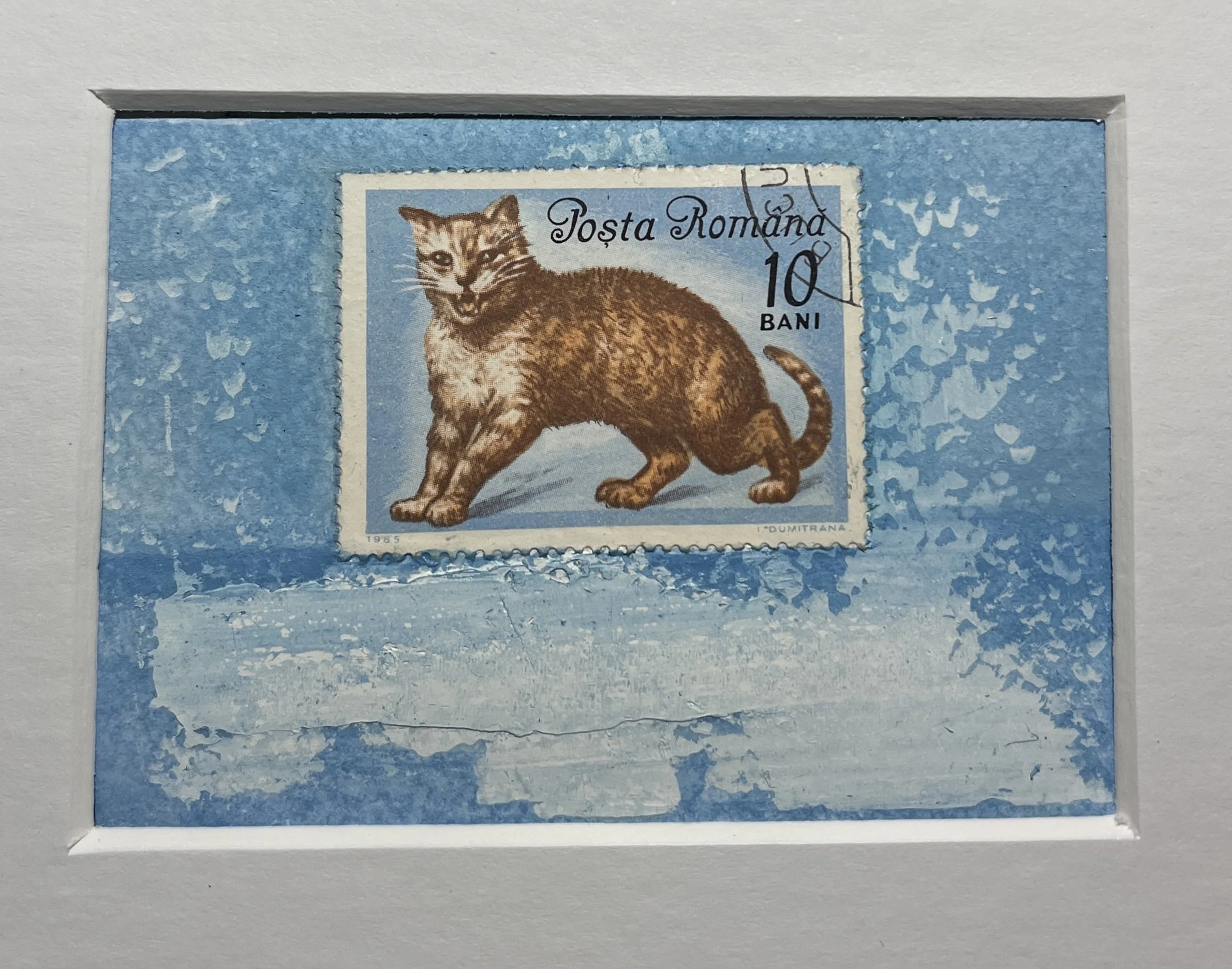 1965 Romanian Postage Stamp Art - Domestic Cat