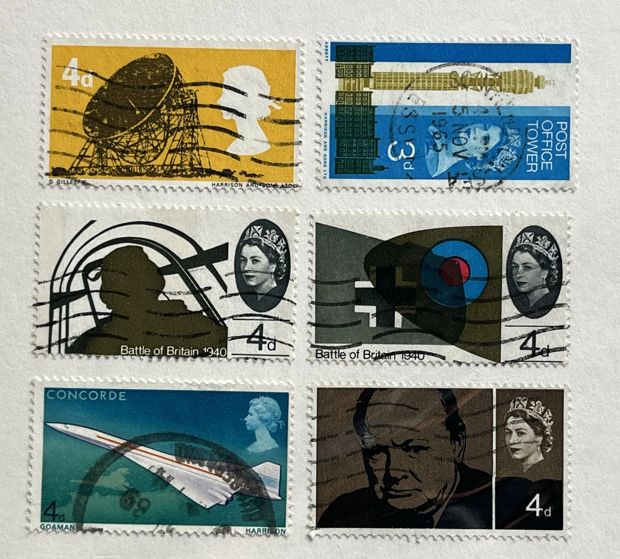 Vintage History Stamp Greeting Cards