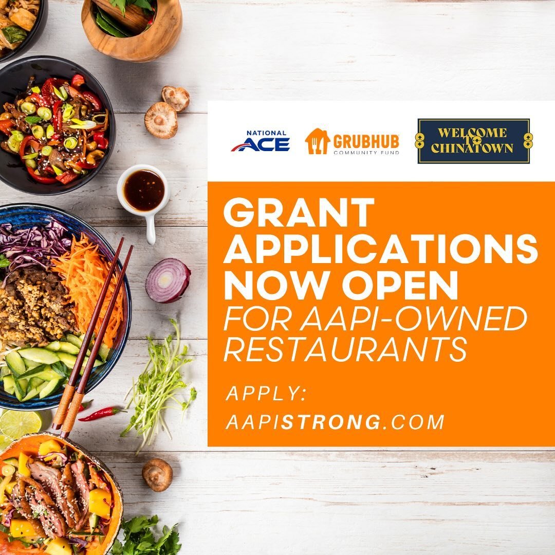 We&rsquo;re kicking off the fourth year of the AAPISTRONG Restaurant Fund with @national.ace. This initiative supports independent, AAPI-owned restaurants,

Eligible restaurants can apply for grants ranging from $5,000 - $25,000, with three restauran