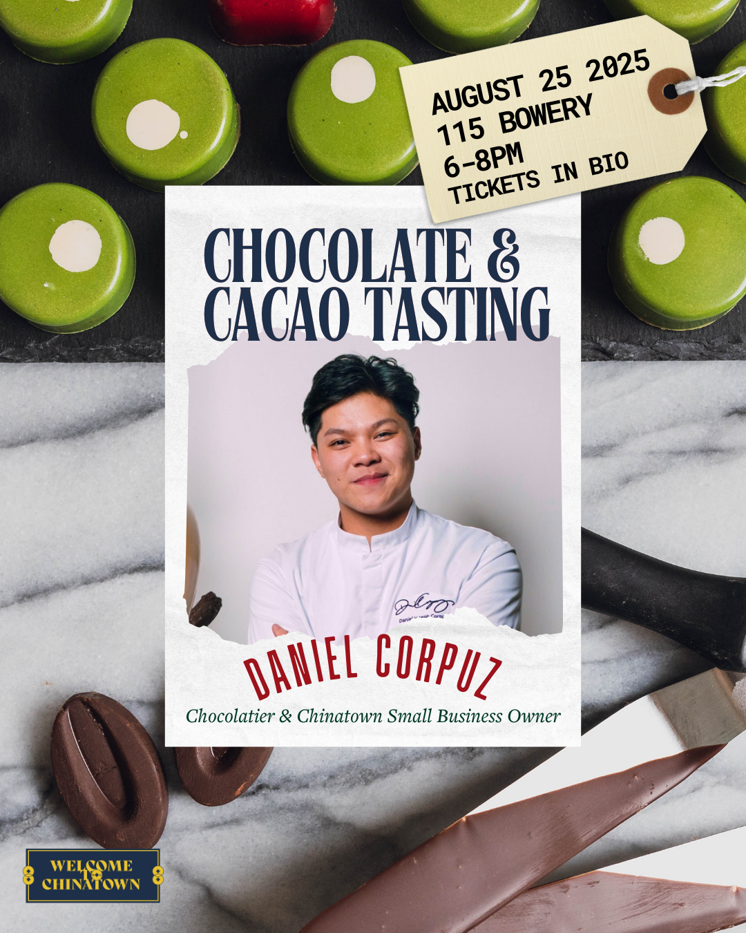 Chocolate & Cacao Tasting with Daniel Corpuz Chocolatier