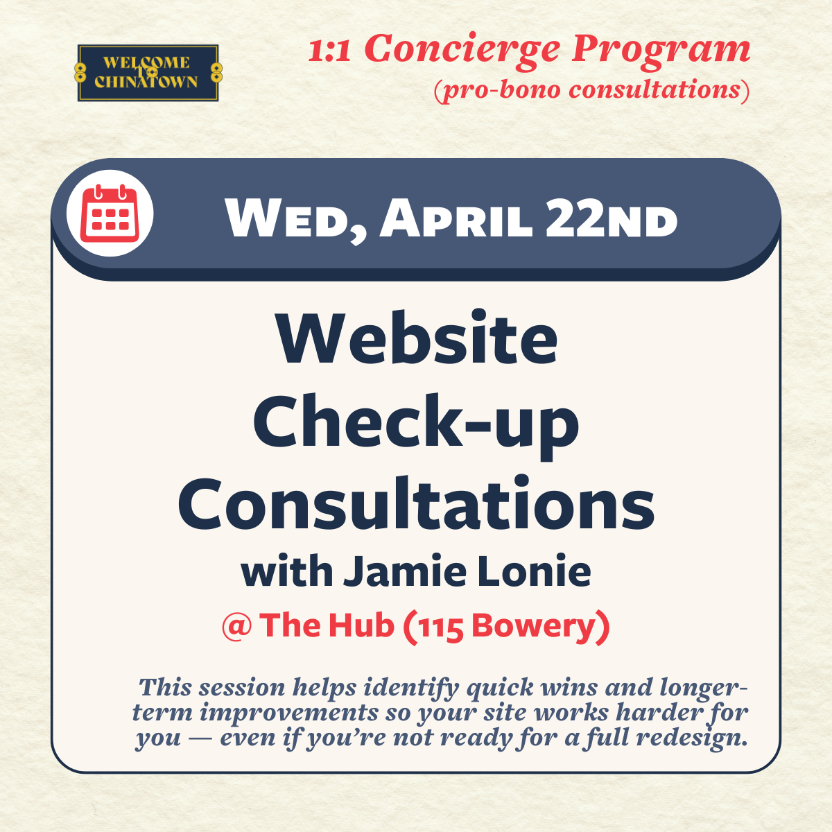 Website Check-Up Consultations with Jamie Lonie