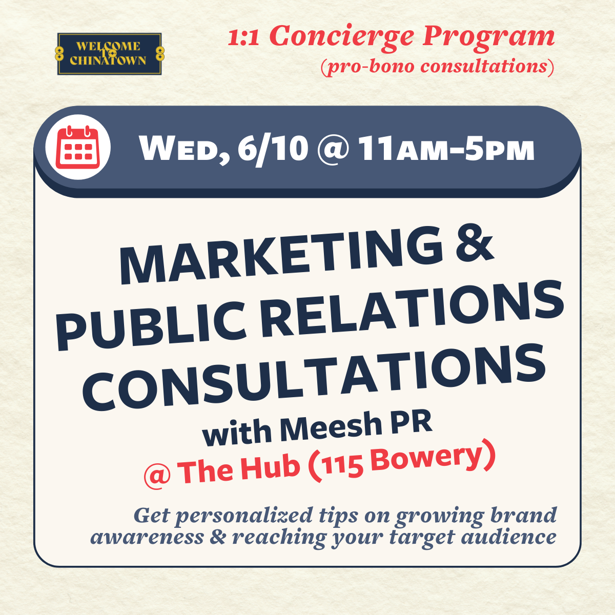 Marketing and PR Consultations with Meesh PR