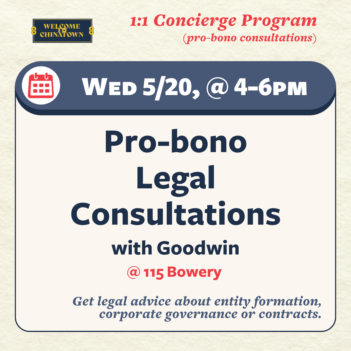 Pro-Bono Legal Consultations for Small Businesses