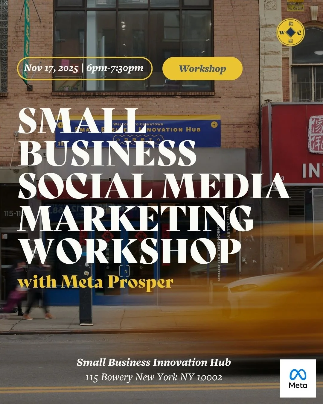 Social Media Marketing Workshop — Welcome to Chinatown