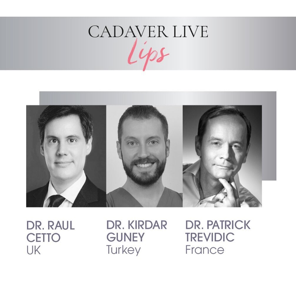 Join me and my fantastic colleagues @kirdarguney and Dr Patrick Trevidic this Saturday 19th of June at 9:30am BST for our #teoxane Cadaver Live Lips session where we will focus on lips with a live anatomy dissection in parallel with live demonstratio