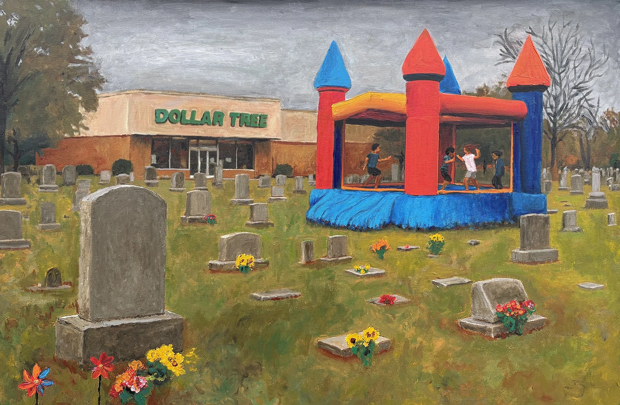 Kids Will Be Skeletons, Acrylic on Canvas, 24x36 inches, 2026
