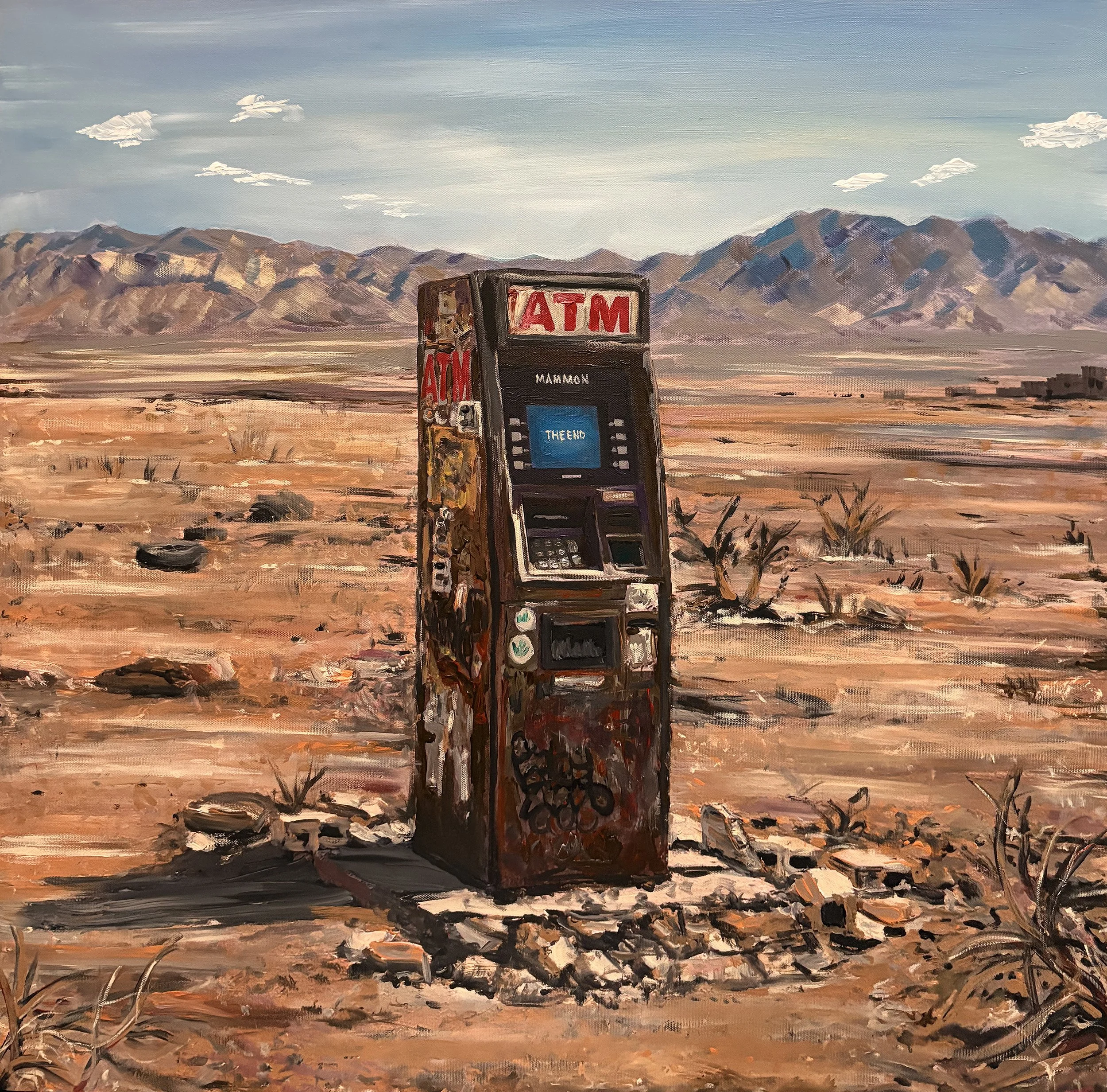The End, Acrylic on Canvas, 30x30 inches, 2026