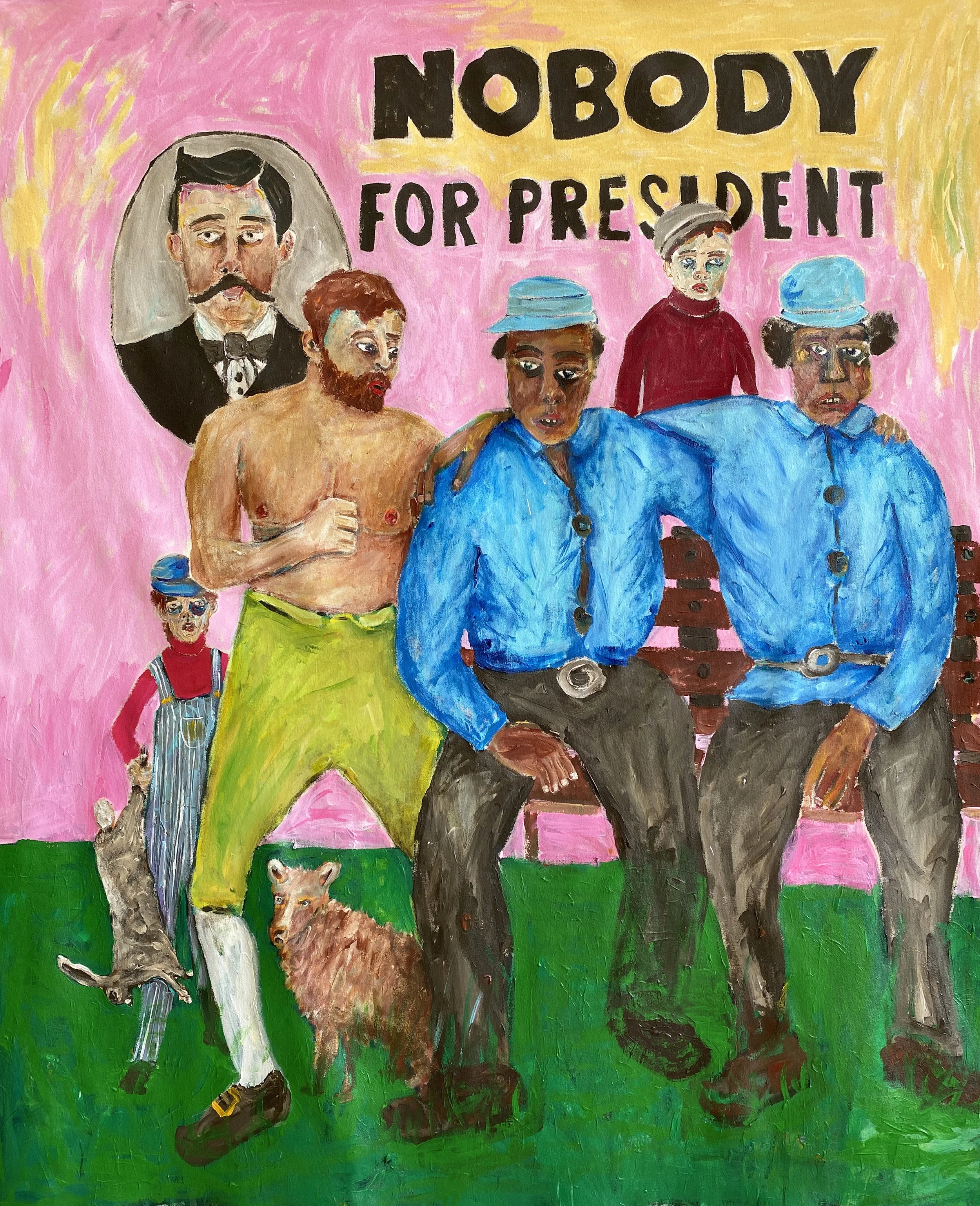 Nobody For President, Acrylic on Canvas, 45x54 inches, 2022