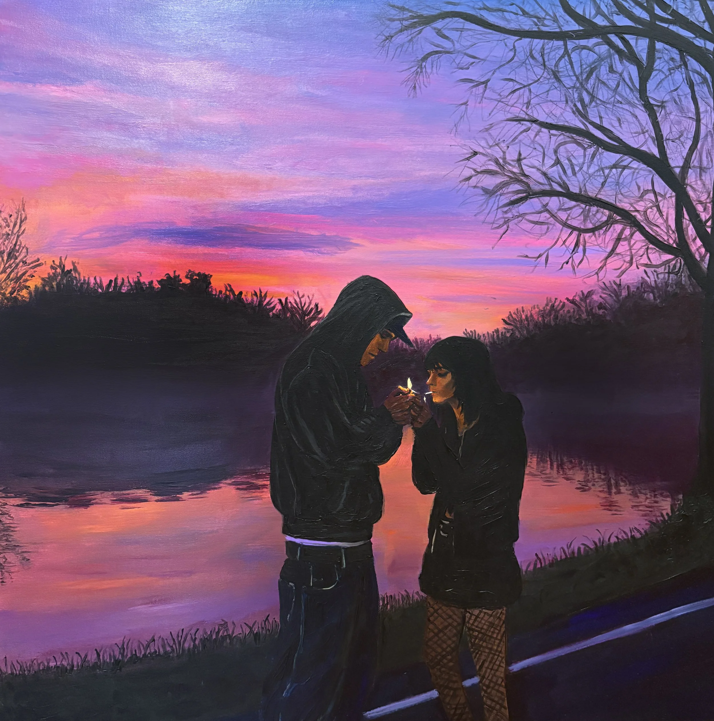 Y2K, Acrylic on Canvas, 30x30in, 2025