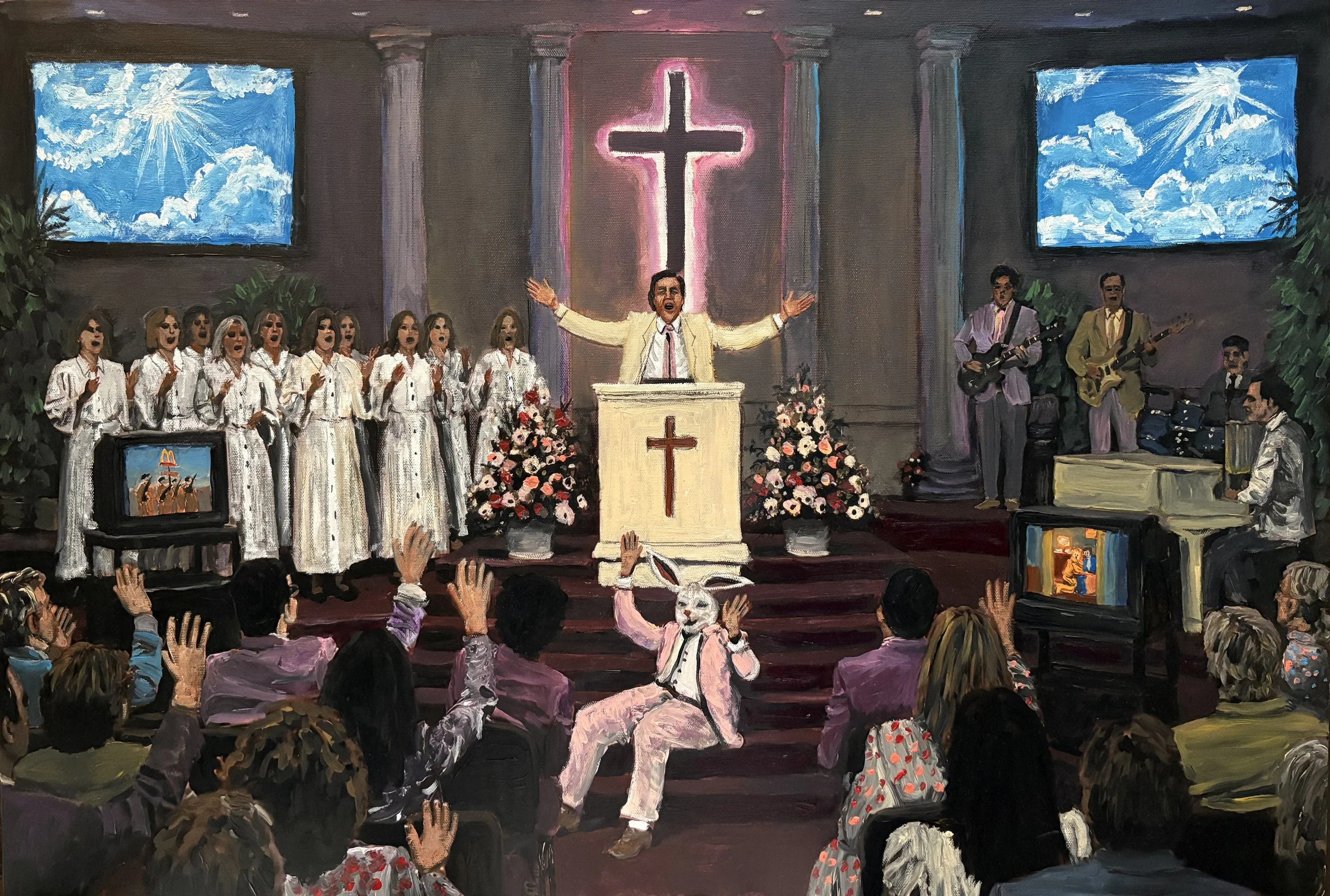 The Evangelicals, Acrylic on Canvas, 20x30 inches, 2026