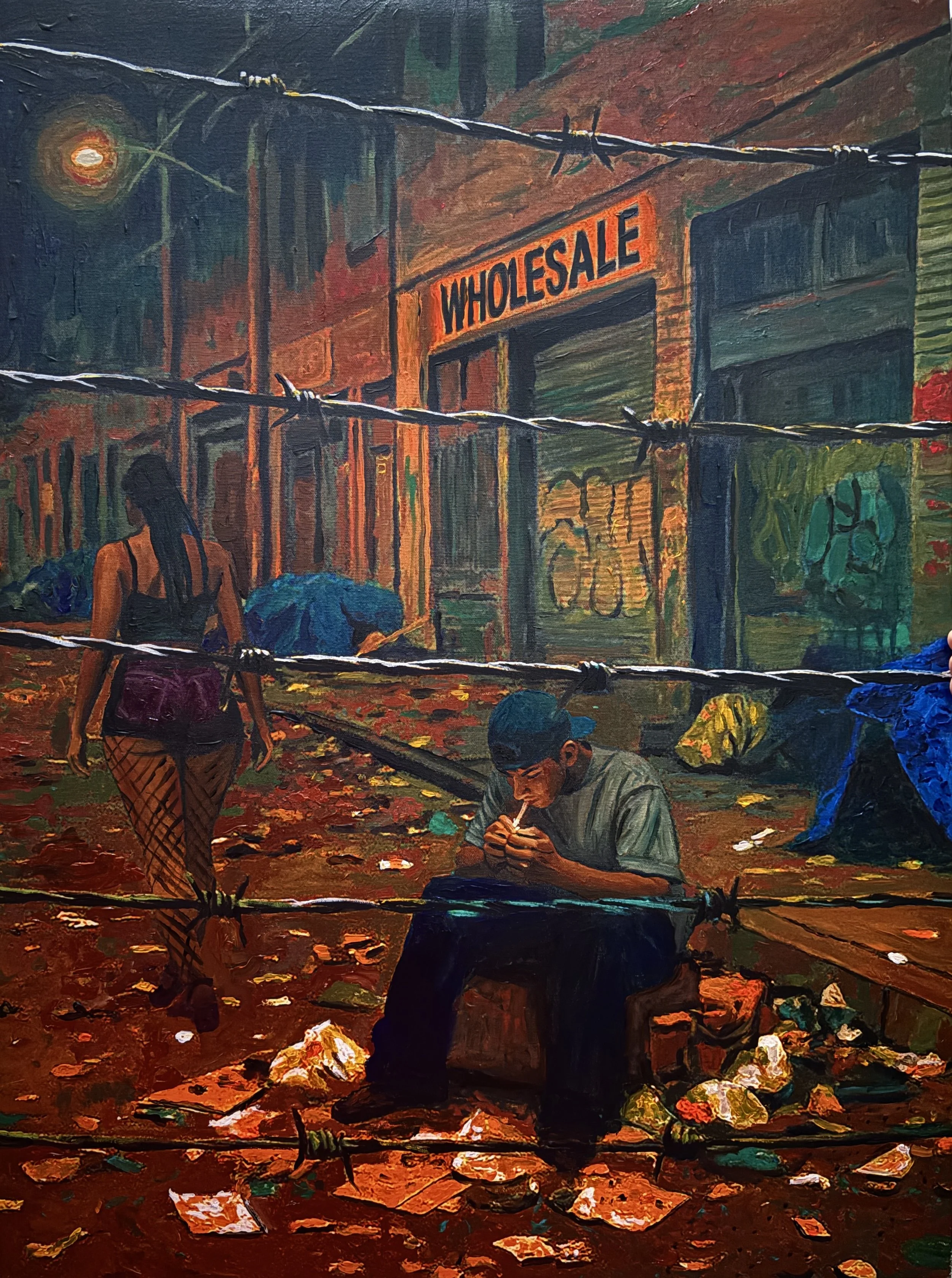 Los Angeles Street,  Acrylic on Canvas, 24x30in, 2025