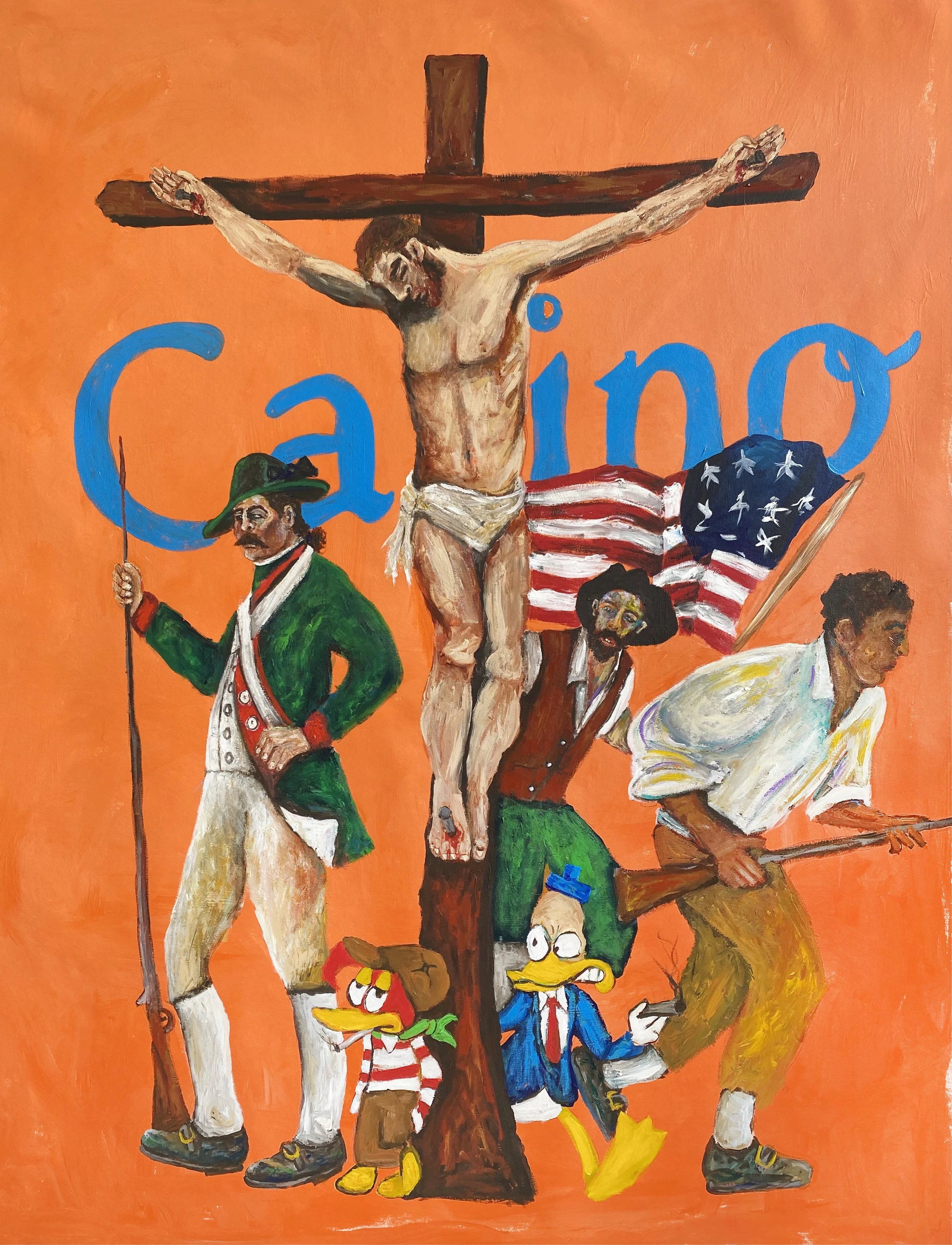 If Jesus Were Alive Today He'd Be An Atheist, Acrylic on Canvas, 77x61.5 inches, 2022
