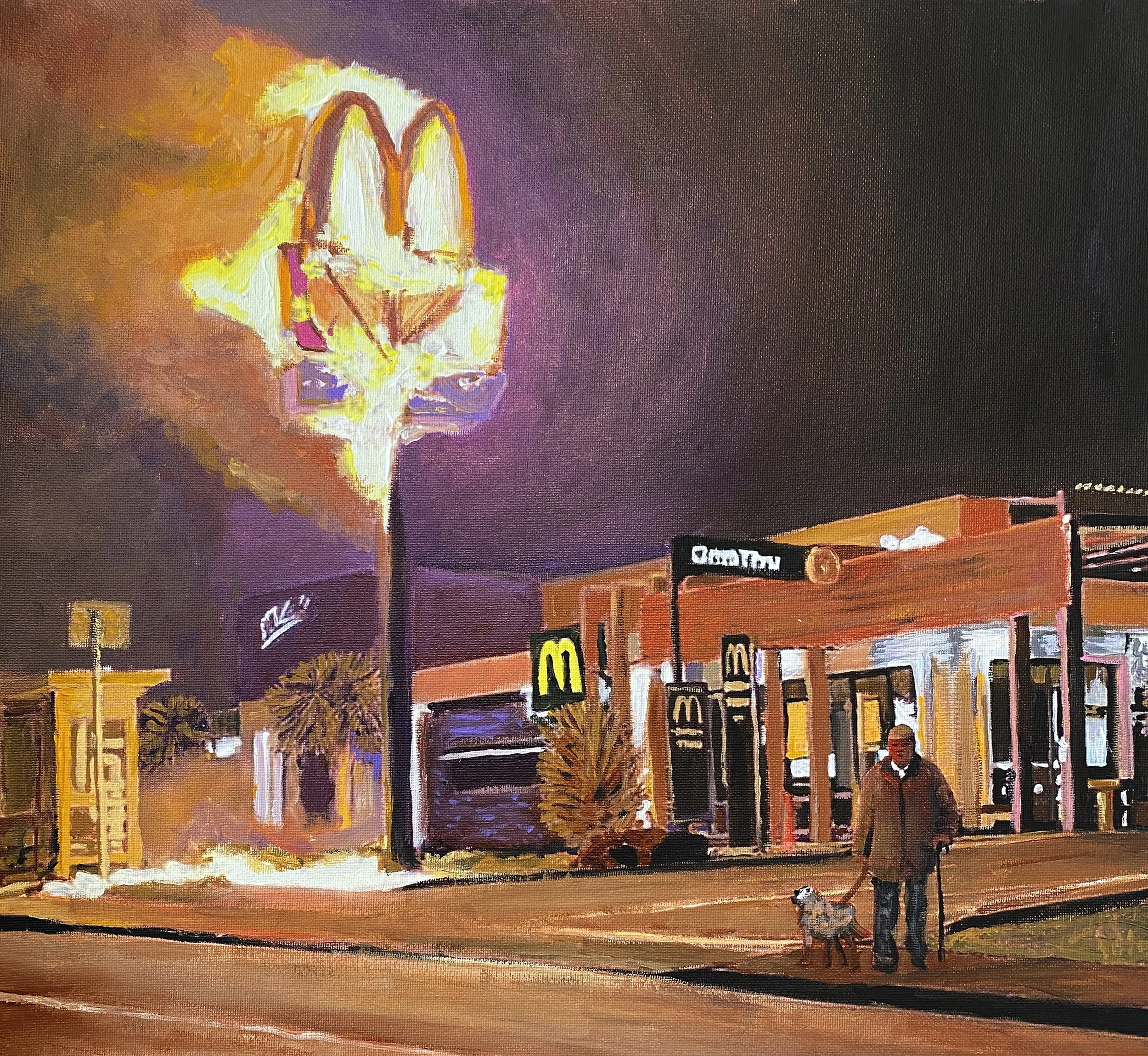 McDonald's, Acrylic on Canvas, 17x17in, 2025