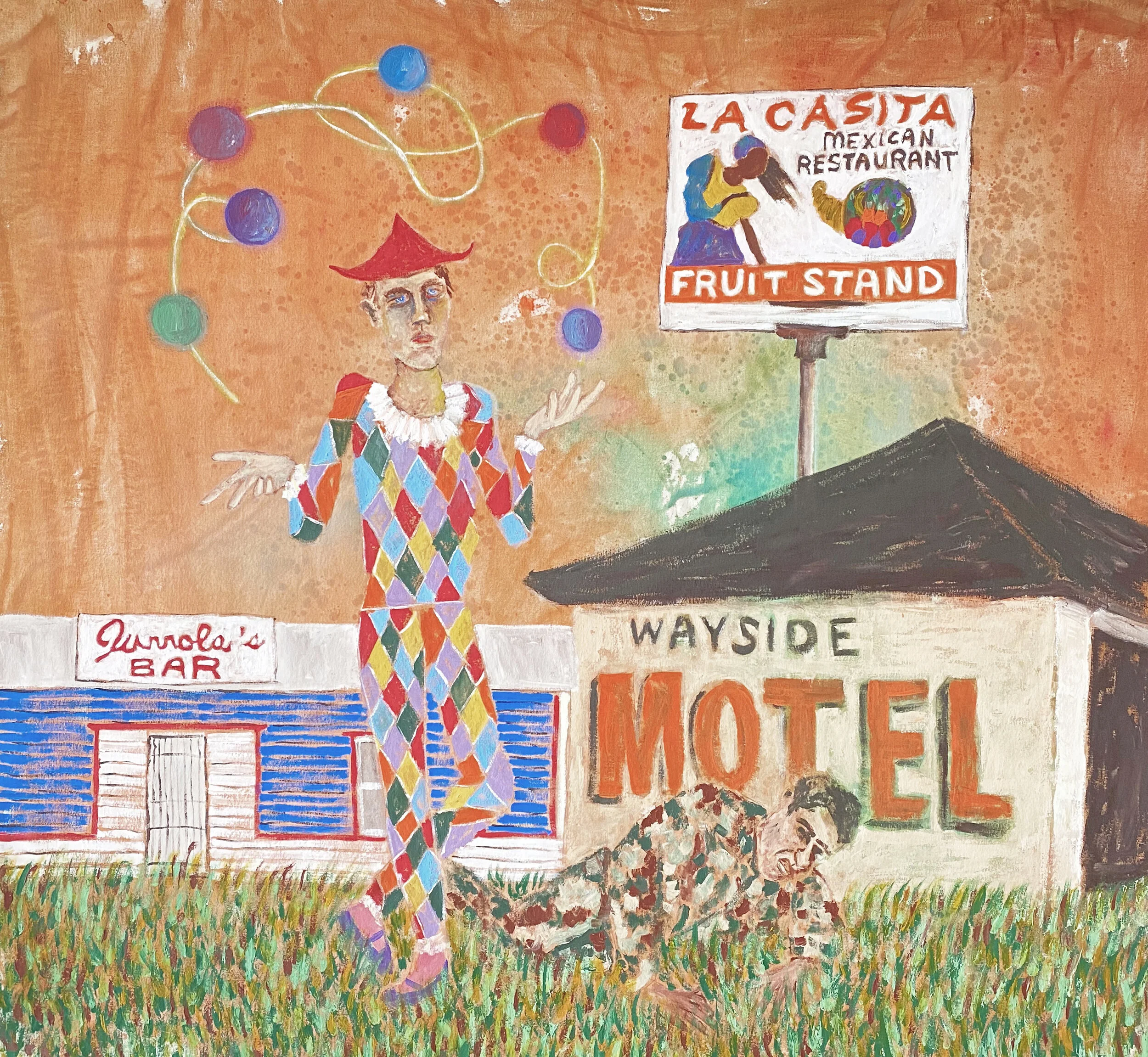 The Dying Texan, 65x60 inches, Acrylic and Dye on Canvas, 2021