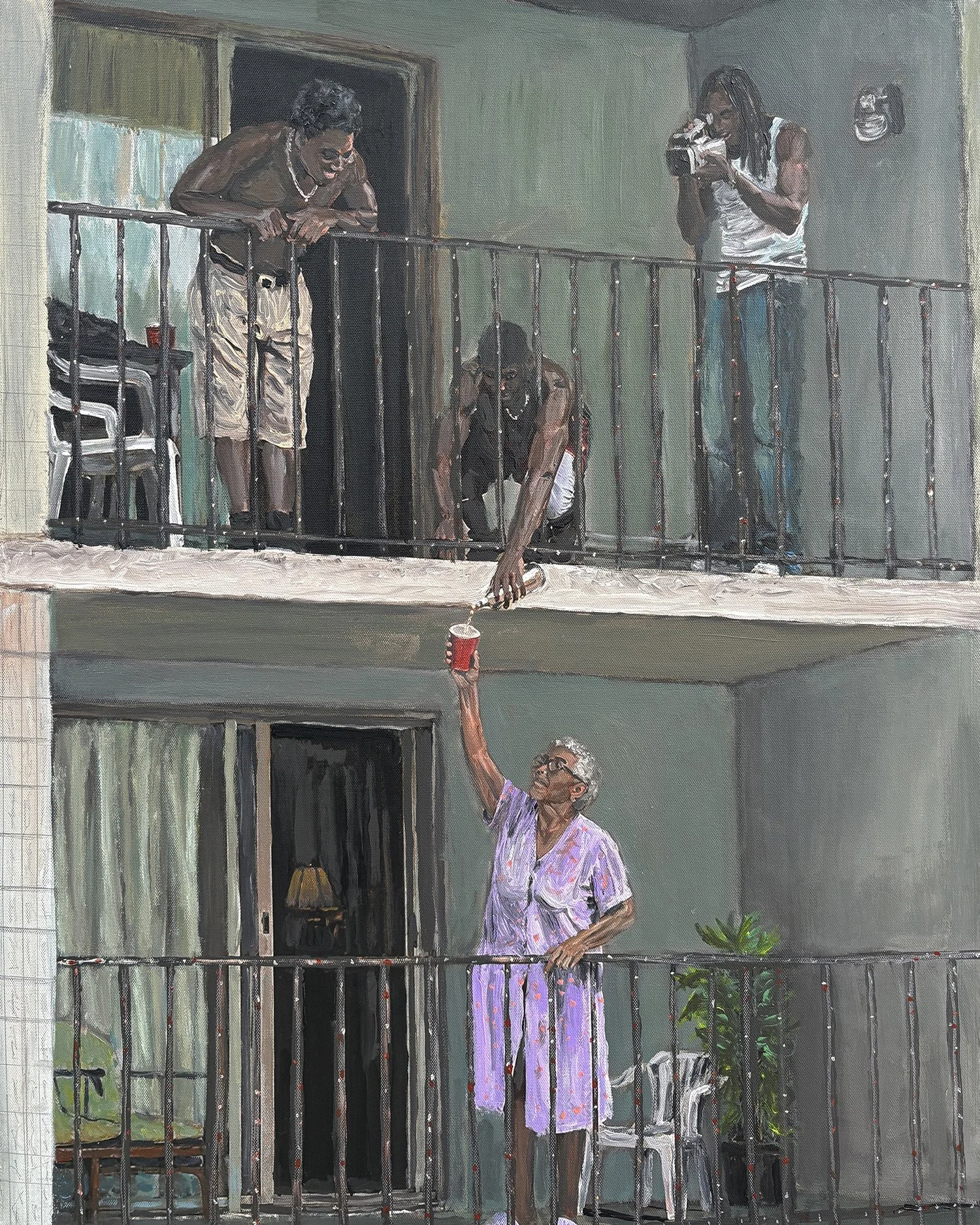 American Communion, Acrylic on Canvas, 24x30 inches, 2026