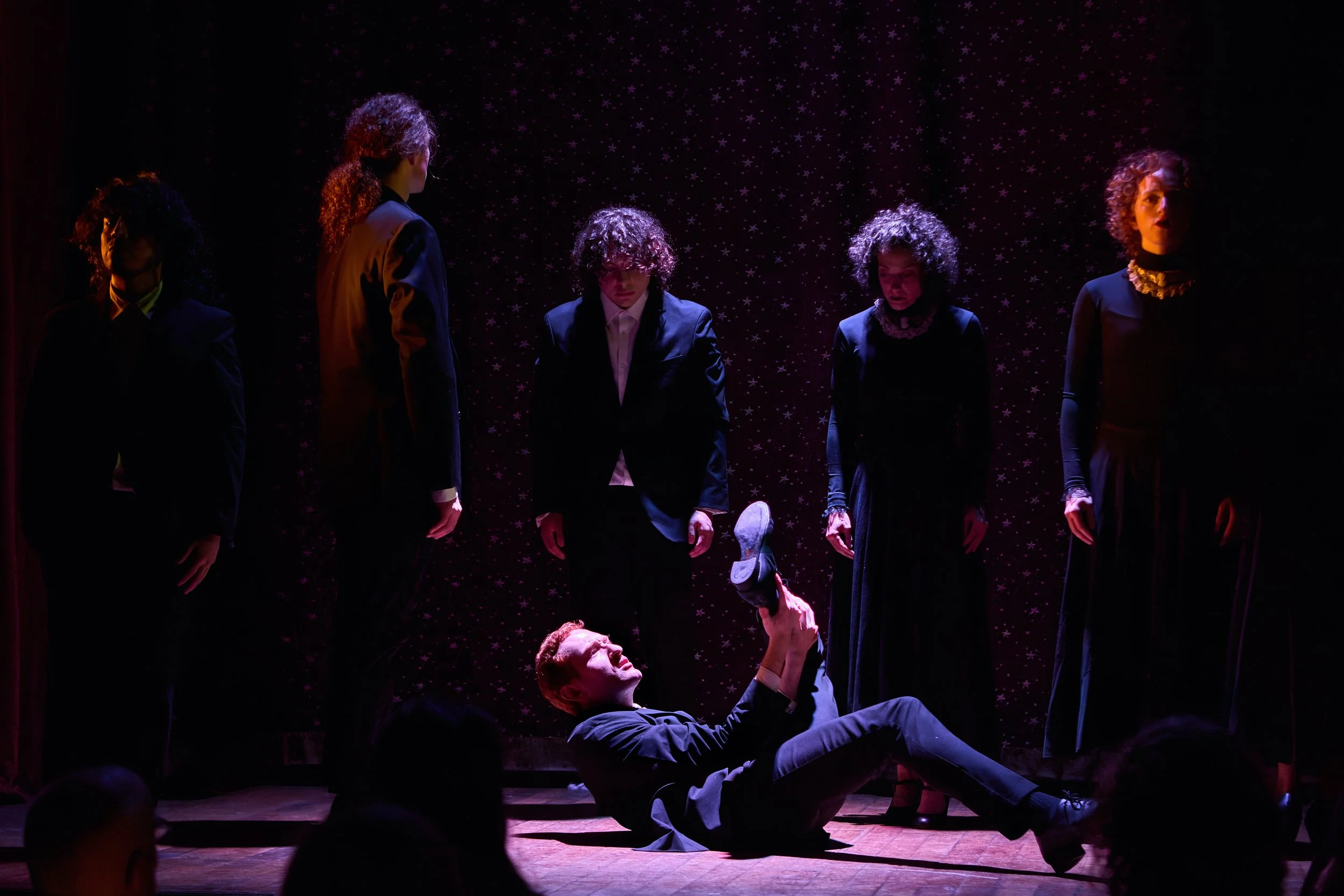 As Gregor Samsa with ensemble in From the Diaries of Franz Kafka with ST/DE. Photo by Jaqlin Medlock