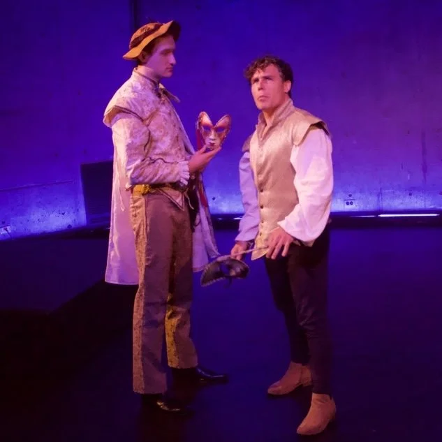 As Roderigo with Clayton Hamburg (Iago) in Othello with Atlas Shakespeare Company. Photo by Mercedes Wilby