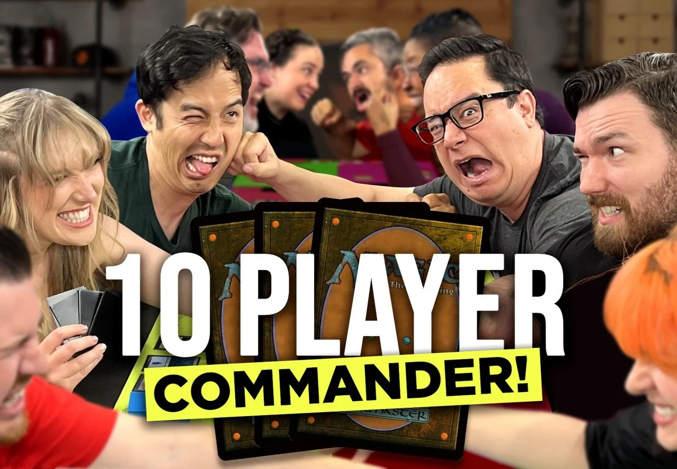 I played in a 10 person commander game that&rsquo;s live on the @commandcast YouTube channel today! Here&rsquo;s some behind the scenes clips and photos. It was such a wild game with so many people and naturally I had to bring Ms. Bumbleflower to the