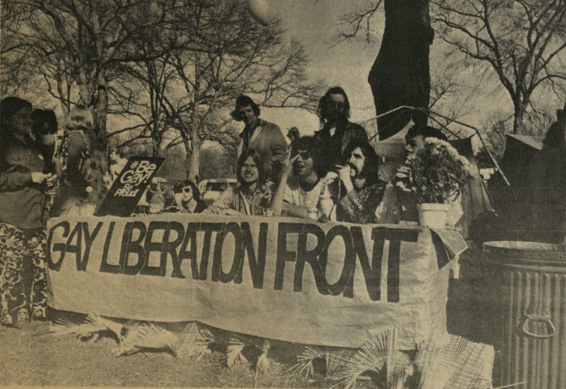  This photo was published in  The Great Speckled Bird  on June 28, 1971, one day after the Georgia Gay Liberation Front was officially incorporated by Bill Smith.  Photo credit: Atlanta Journal-Constitution Photographic Archives. Special Collections 