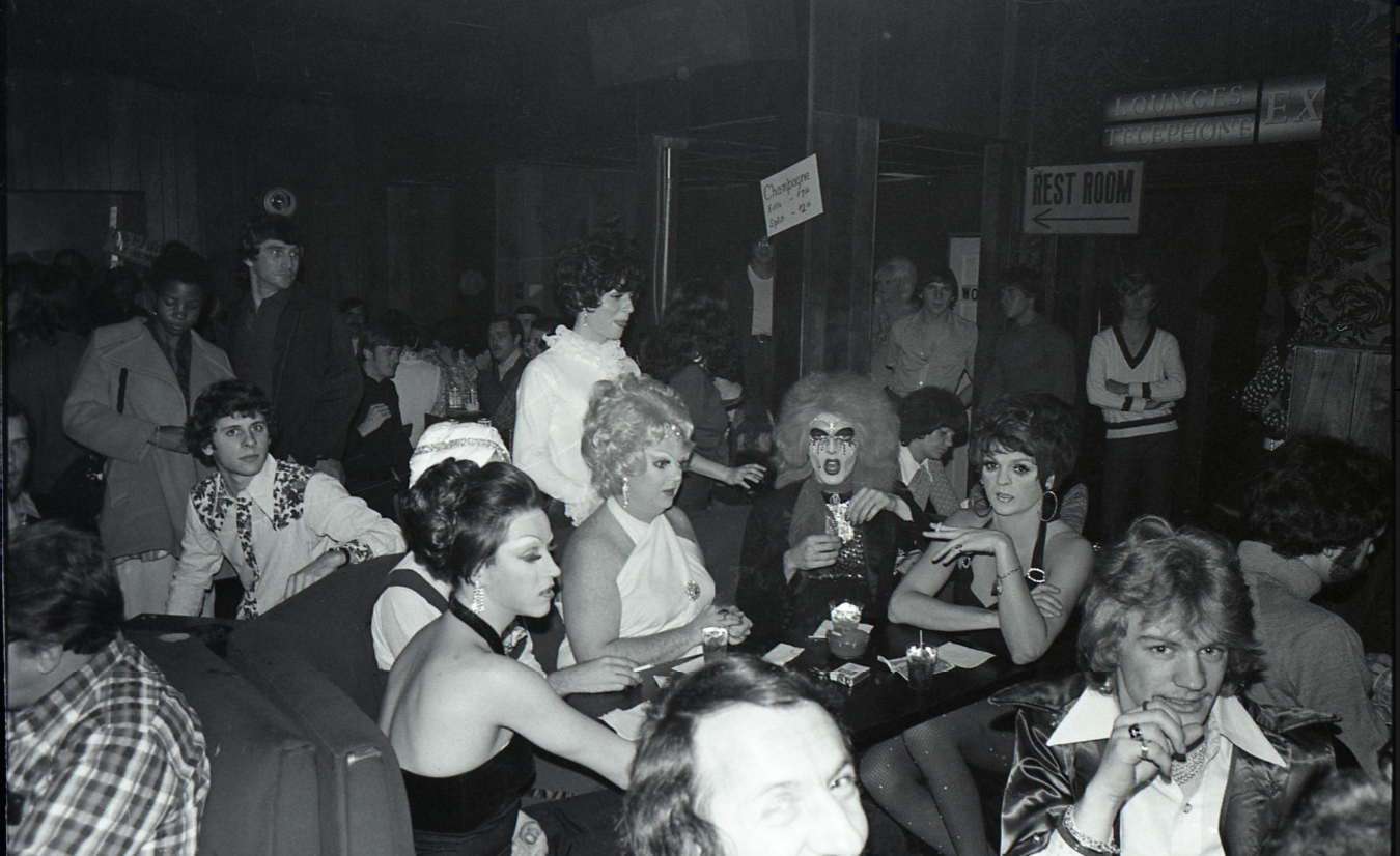  The interior of the Sweet Gum Head, a famous show bar on Cheshire Bridge Road. During the 1970s, the Sweet Gum Head was the home bar for several famous female impersonators, also known as drag queens.  Photo credit: , Boyd Lewis Photographs. Kenan R