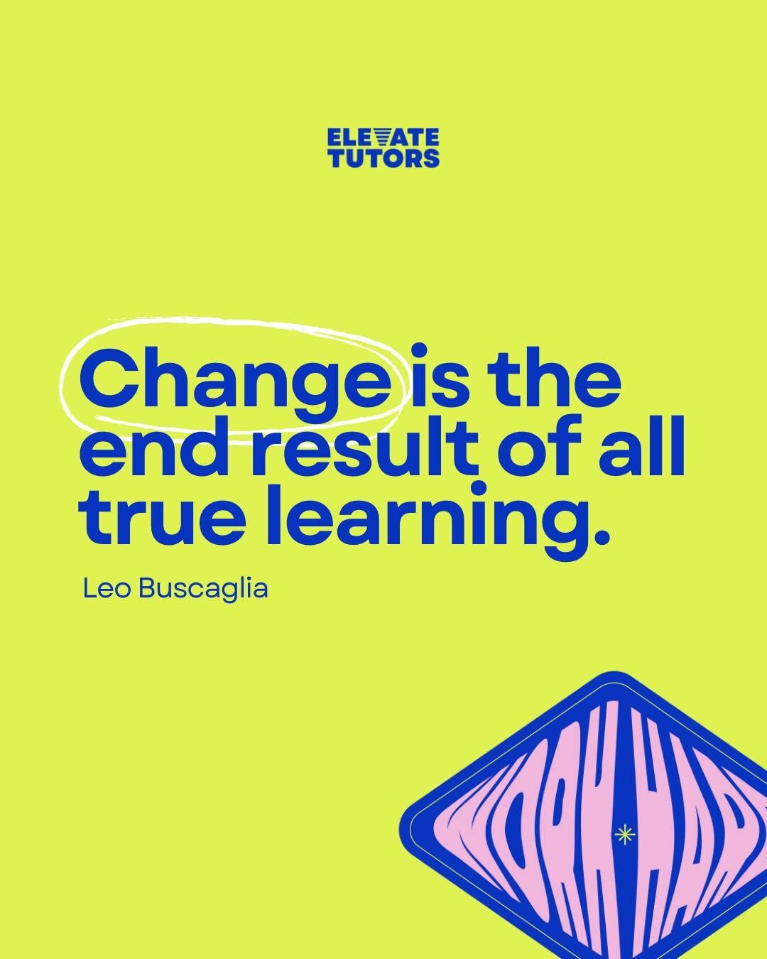 Change is the true goal of learning. Changing for the better. Learning is a lifelong mission. We learn something new every day! Let your goal of learning be to make even the smallest of changes for the better 🙌🏼

___________________________________