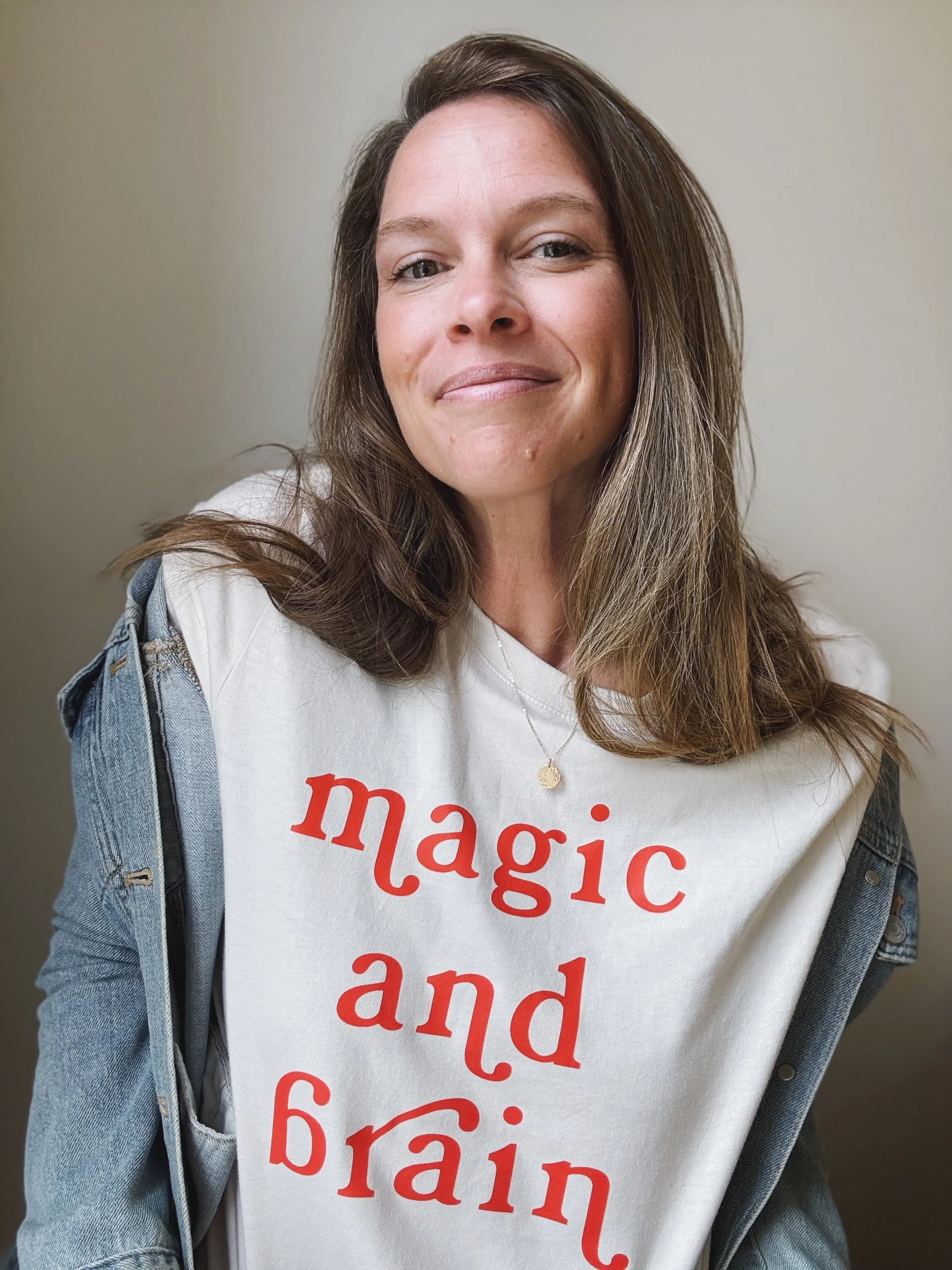 Magic & Brain tee PRE-ORDER. Supports female led small business. Free shipping always.