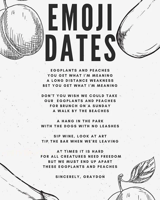 🍆 &amp; 🍑 // was in a better mood after the sun came out these past few days so here&rsquo;s a fun one. drop your favorite emoji if you dig it